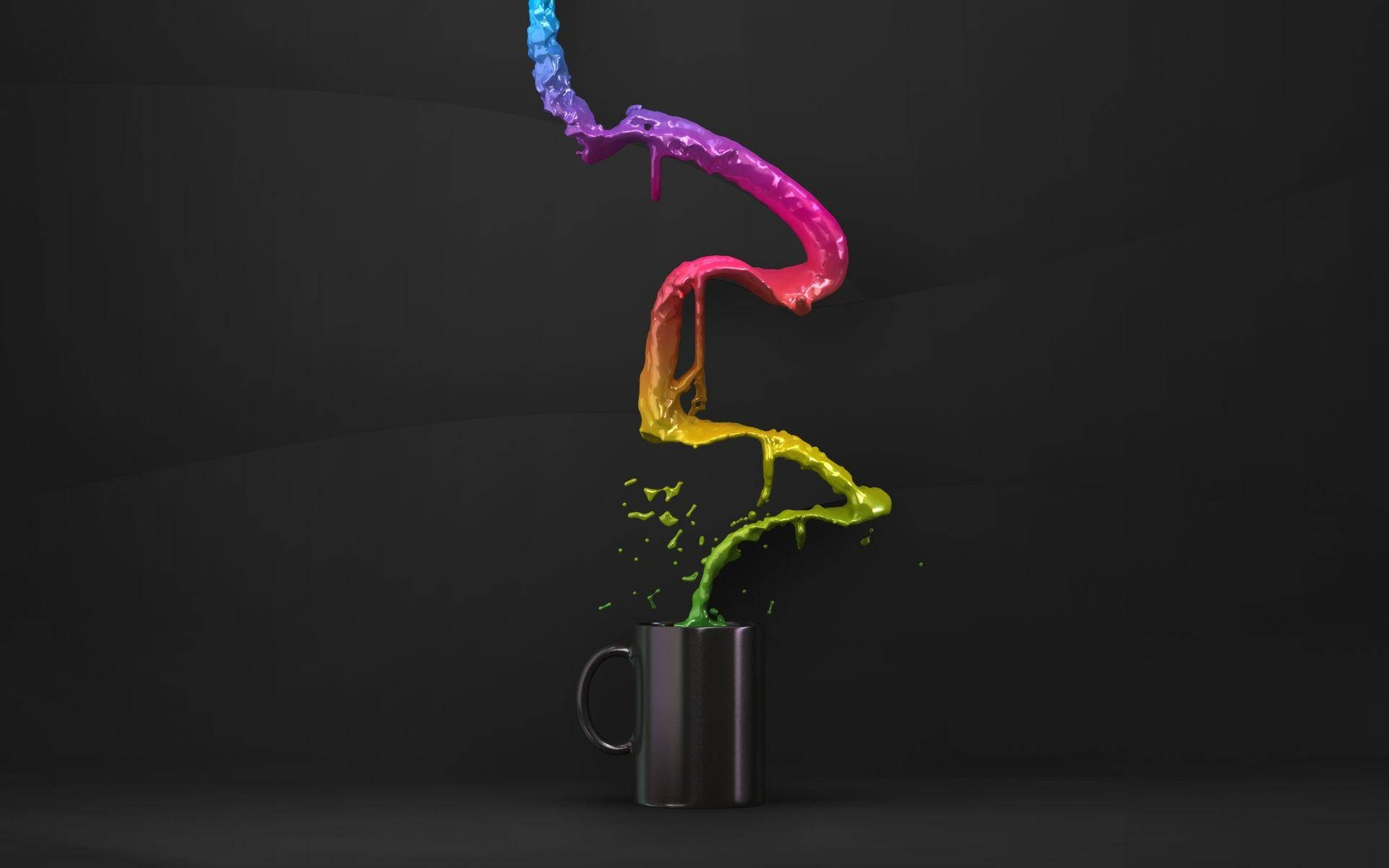 Colorful Coffee Mug Creative Background