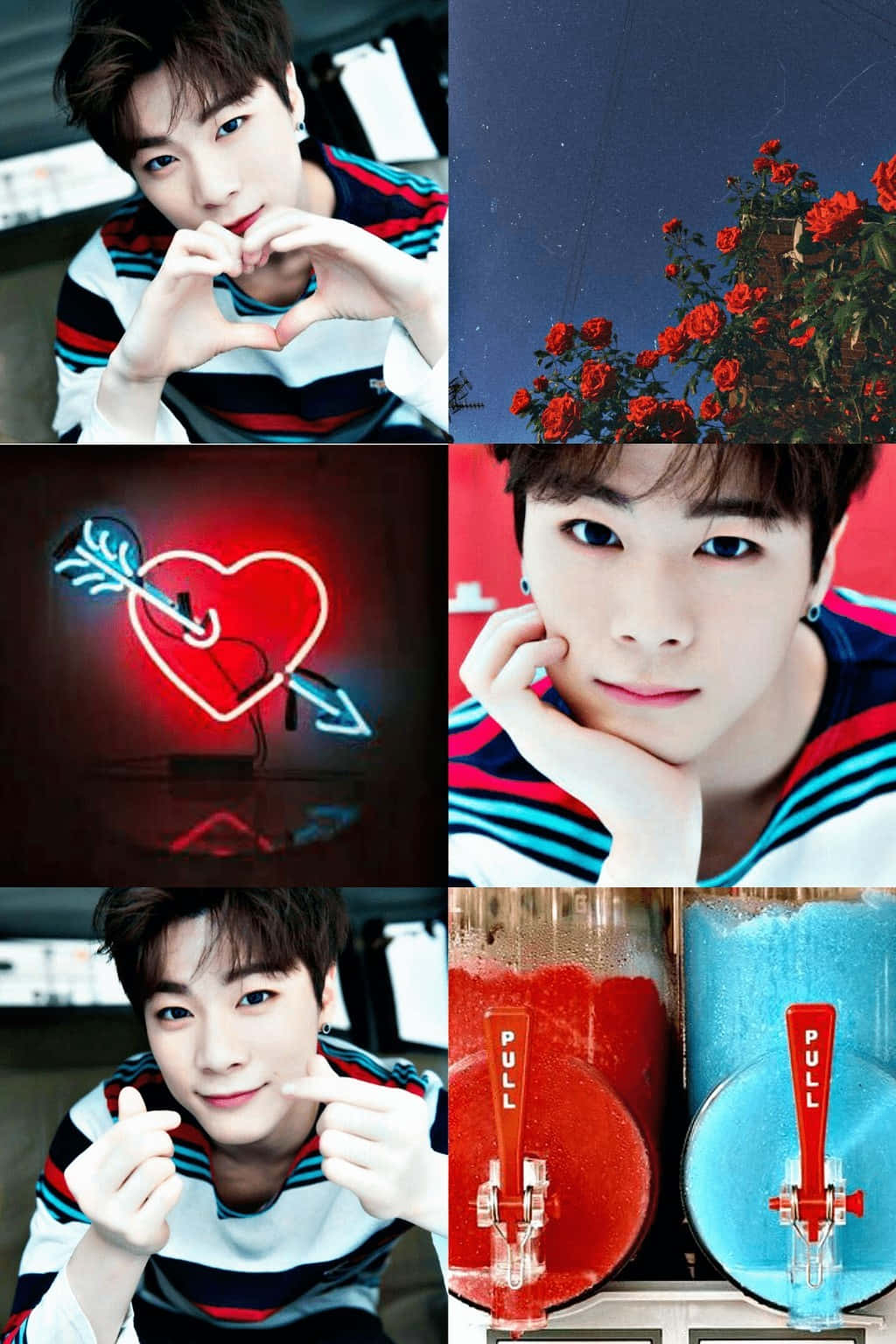 Colorful Collageof Heart Themesand Poses Background