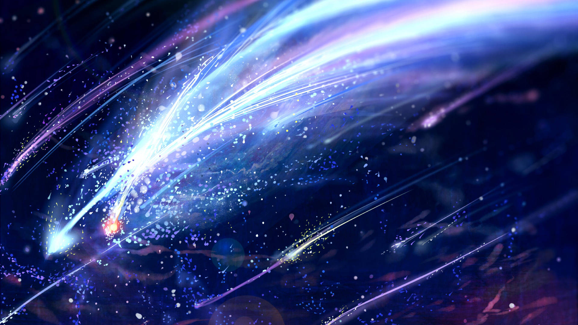 Colorful Comets From Your Name 4k Background