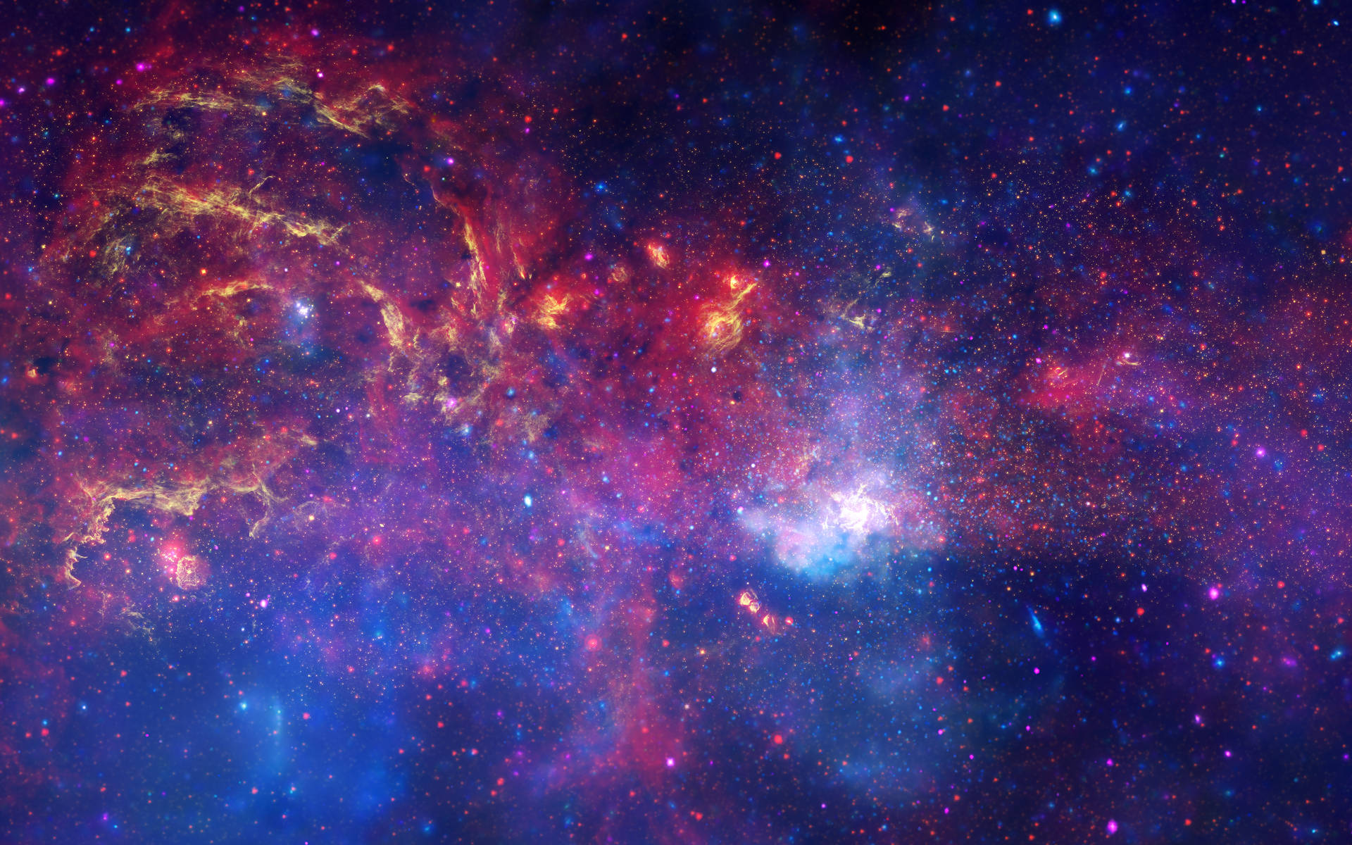 Colorful Constellations On Aesthetic Galaxy Background