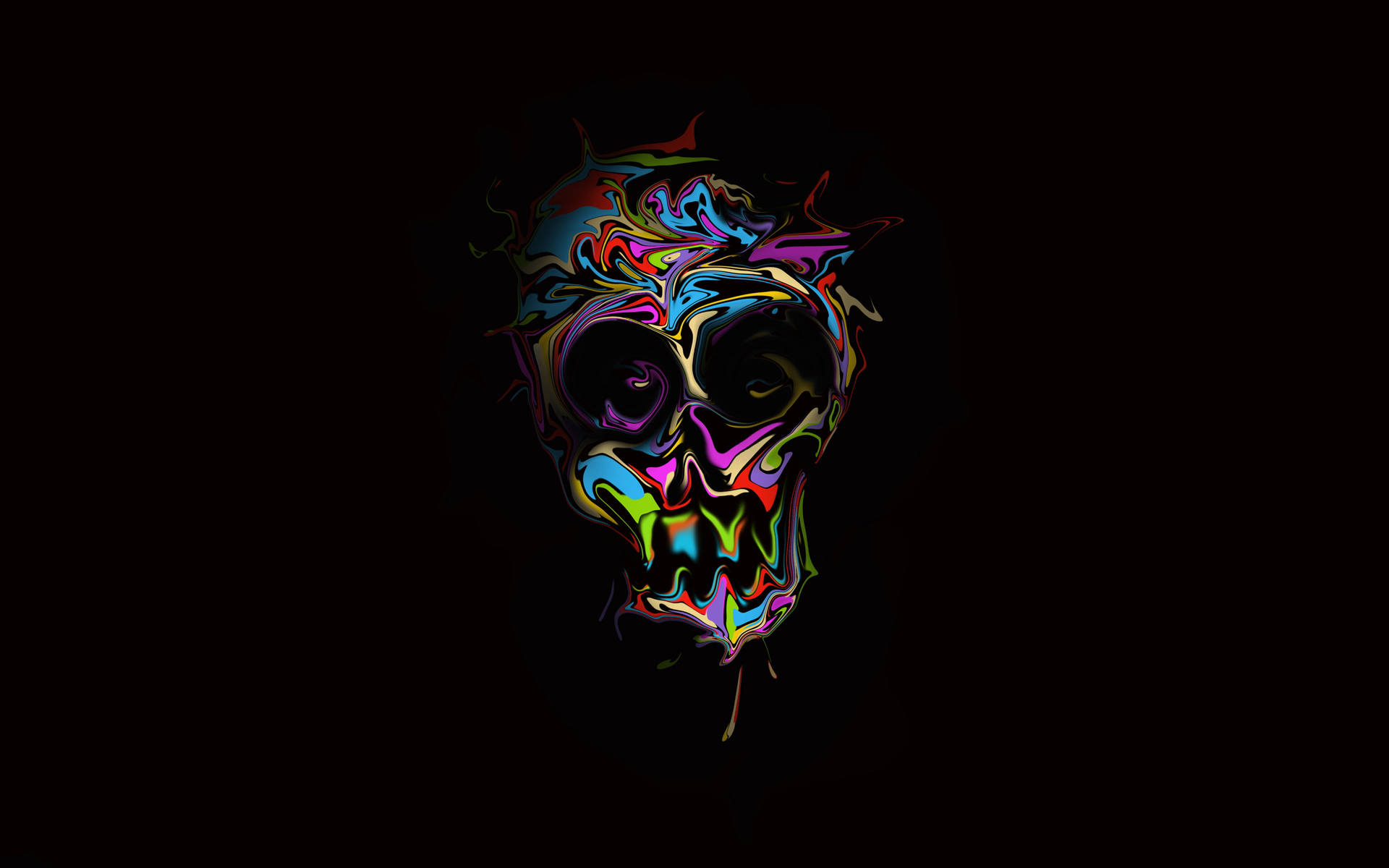 Colorful Creative Skull Paint
