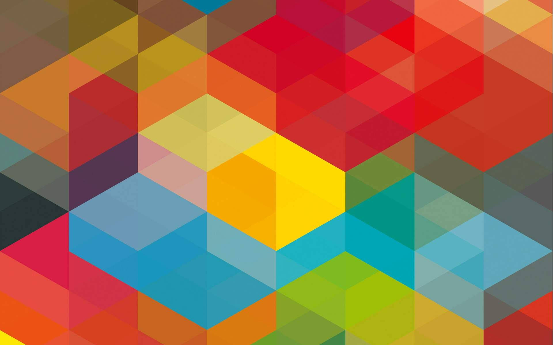 Colorful Cubes Abstract Pattern Background