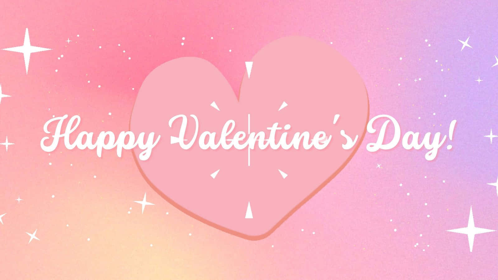 Colorful Cute Valentines Greeting Digital Illustration