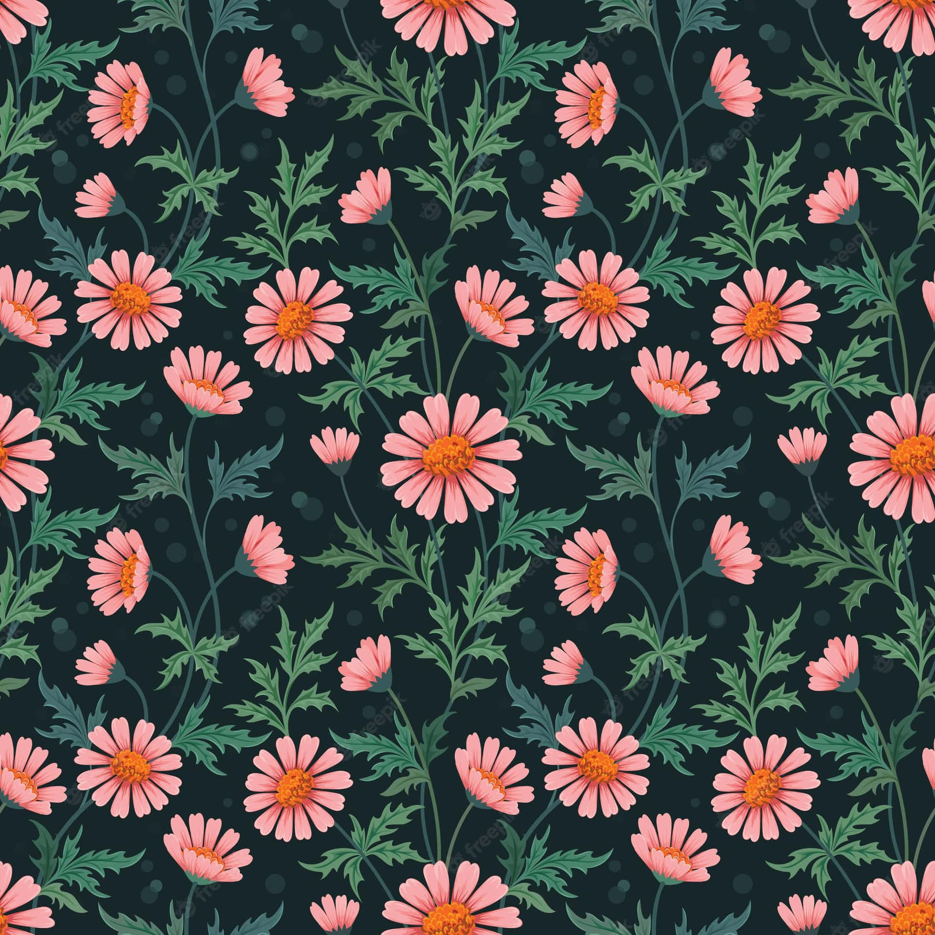 Colorful Daisies Pattern Background