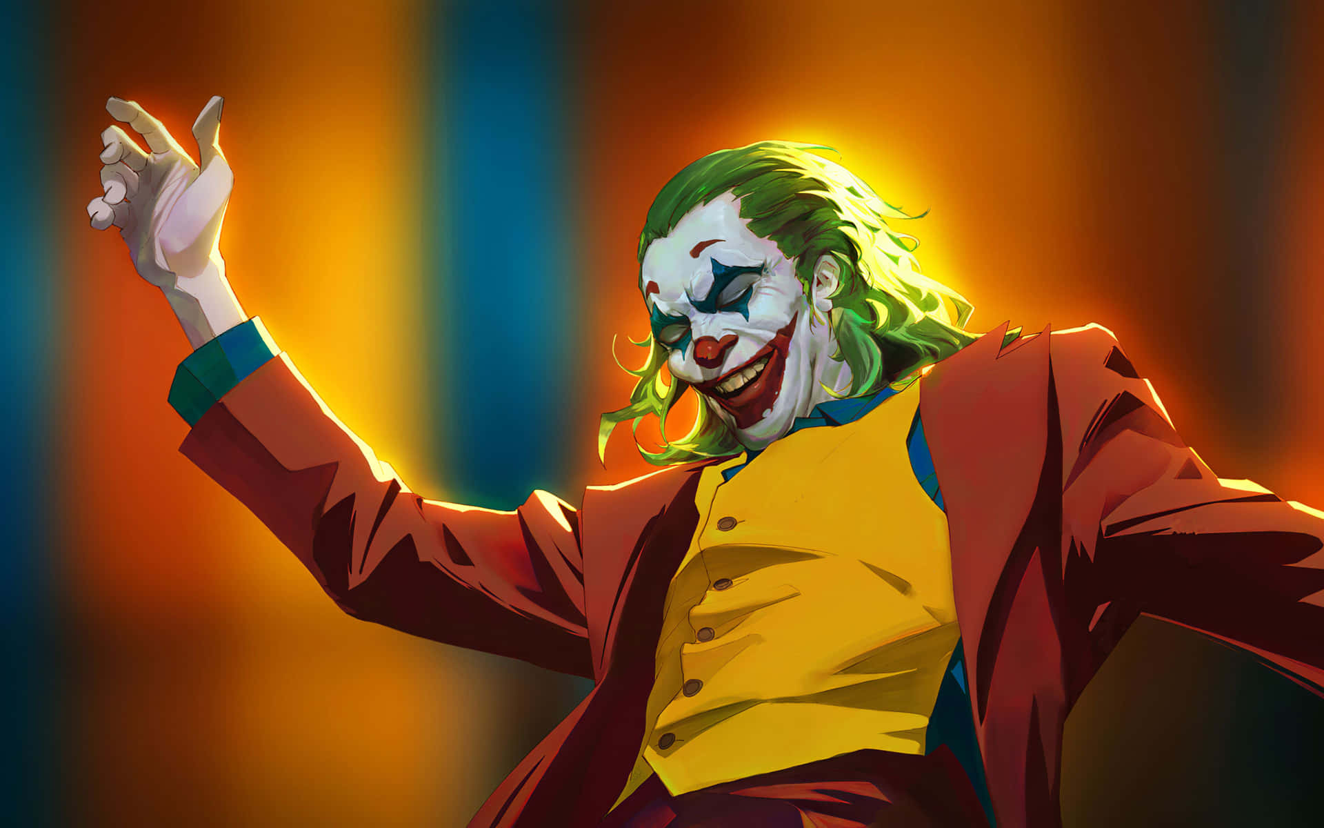 Colorful Dangerous Joker Fan Art Background
