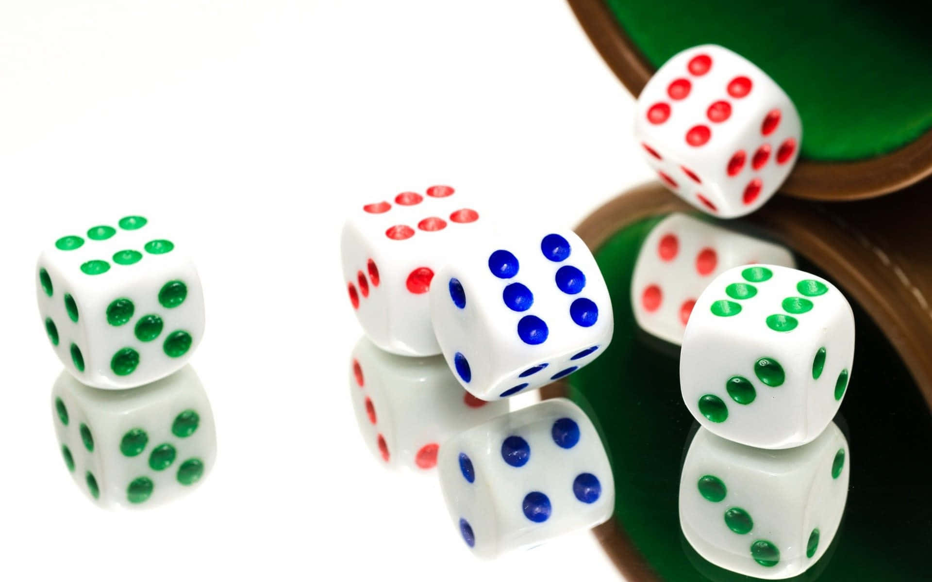 Colorful Dice Reflections.jpg Background
