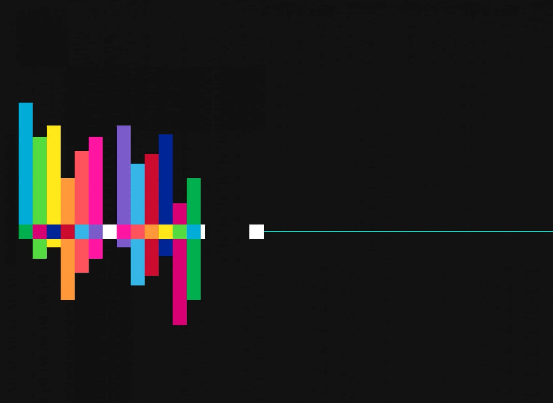 Colorful Digital Audio Spectrum Visualization Background