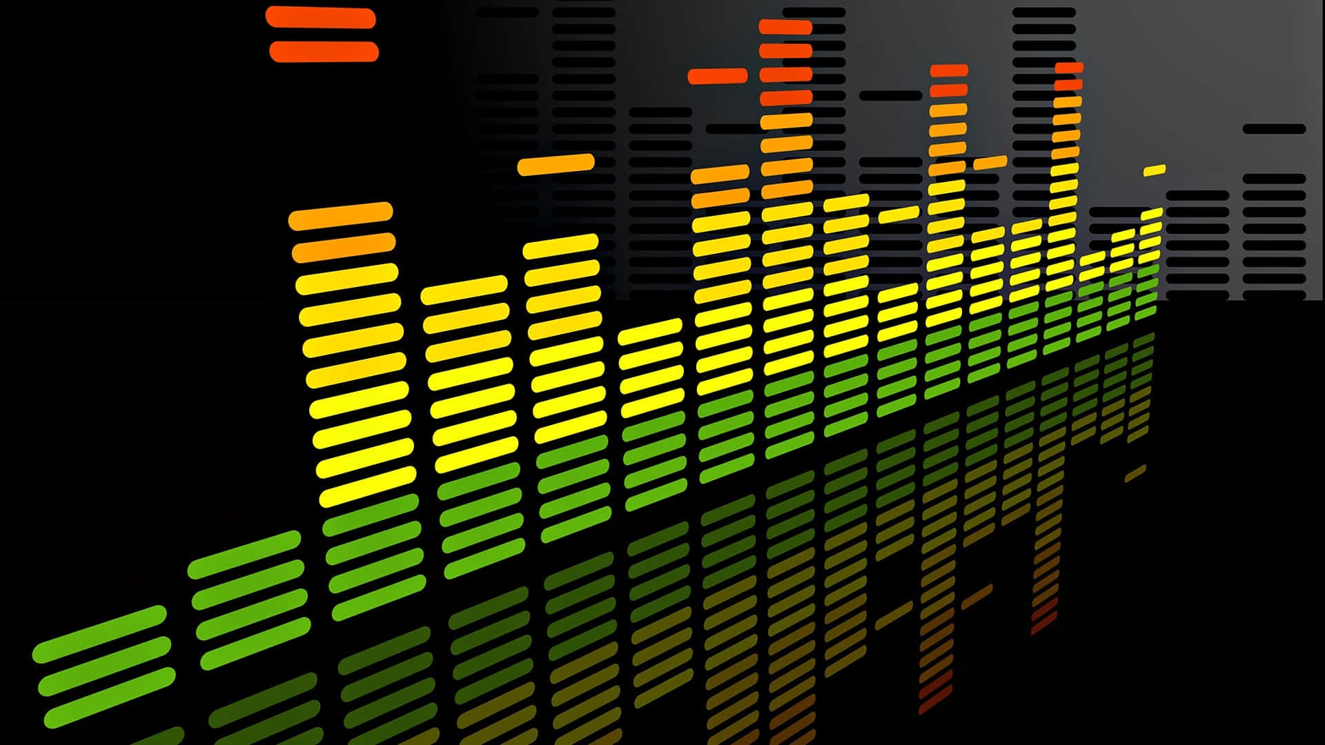 Colorful Digital Audio Spectrum Visualizer Background