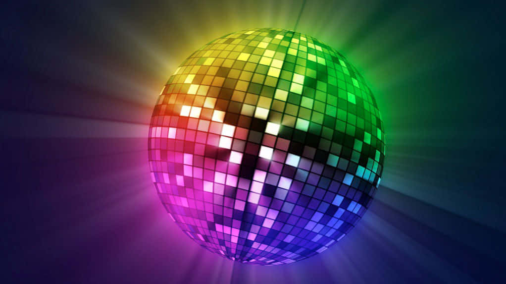 Colorful Disco Ball Lights Background