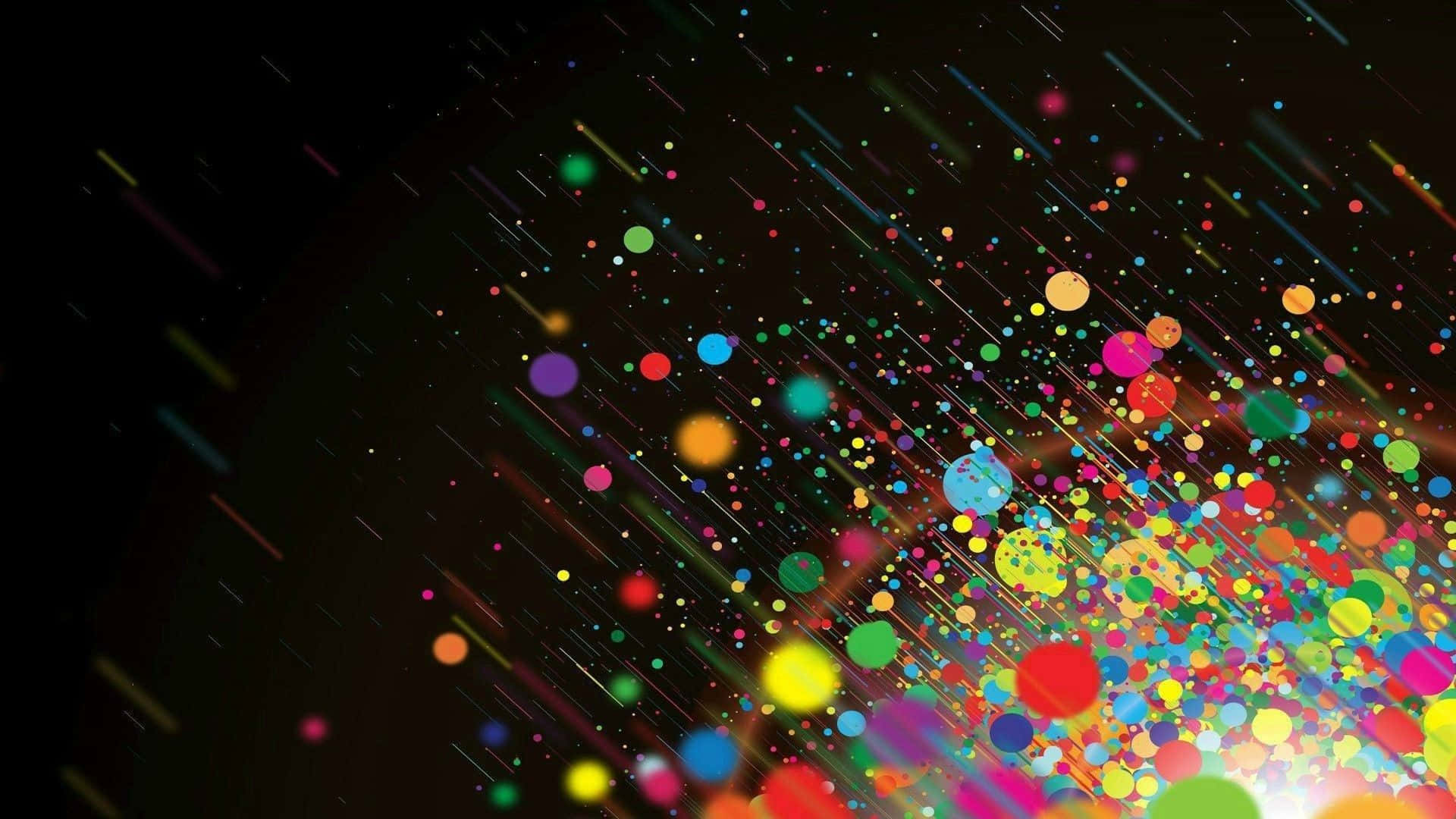 Colorful Dots On A Black Background