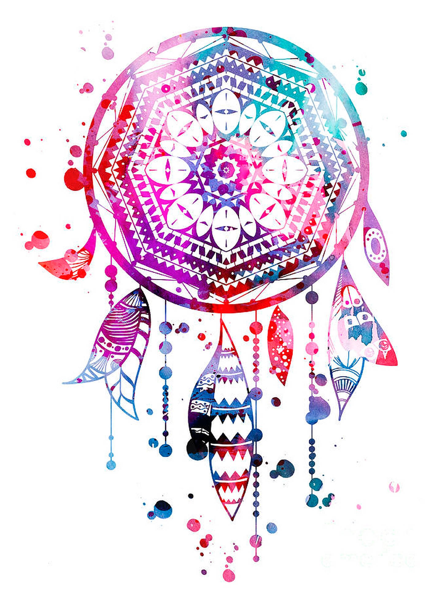 Colorful Dream Catcher Background