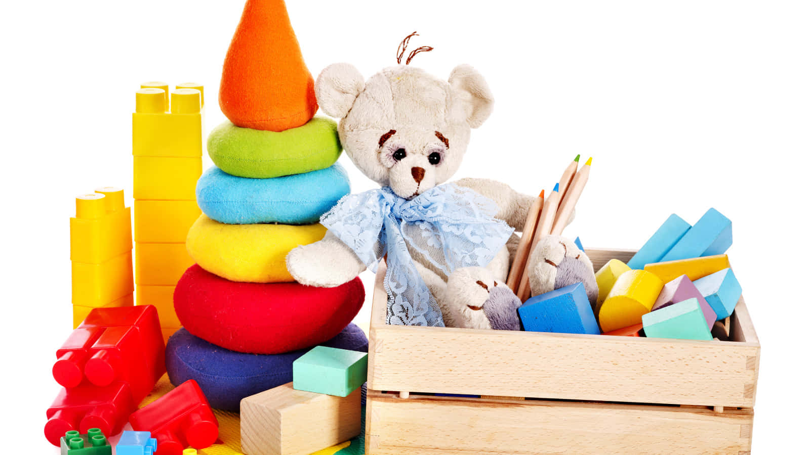Colorful Educational Toys Collection Background