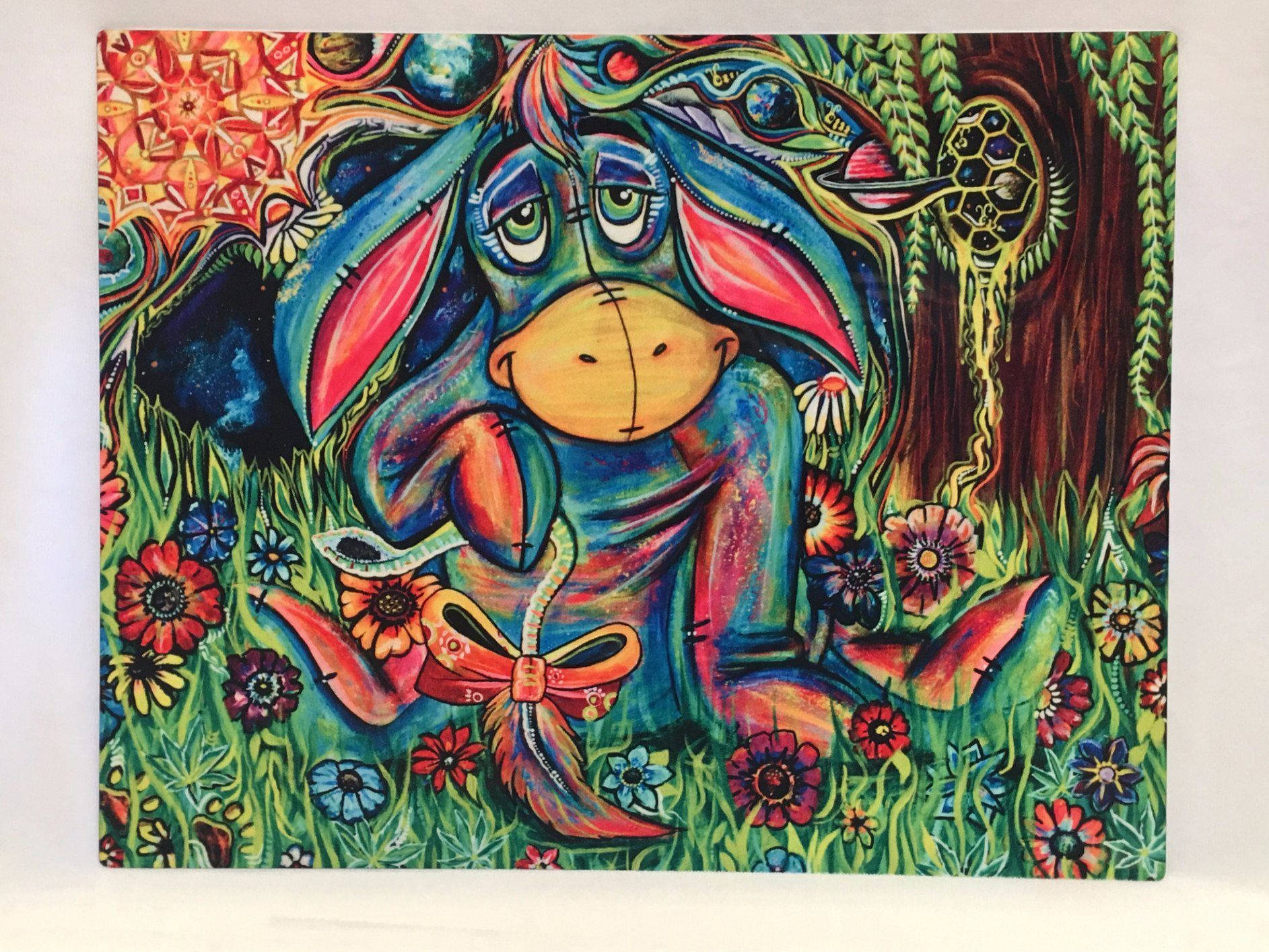 Colorful Eeyore Art Background