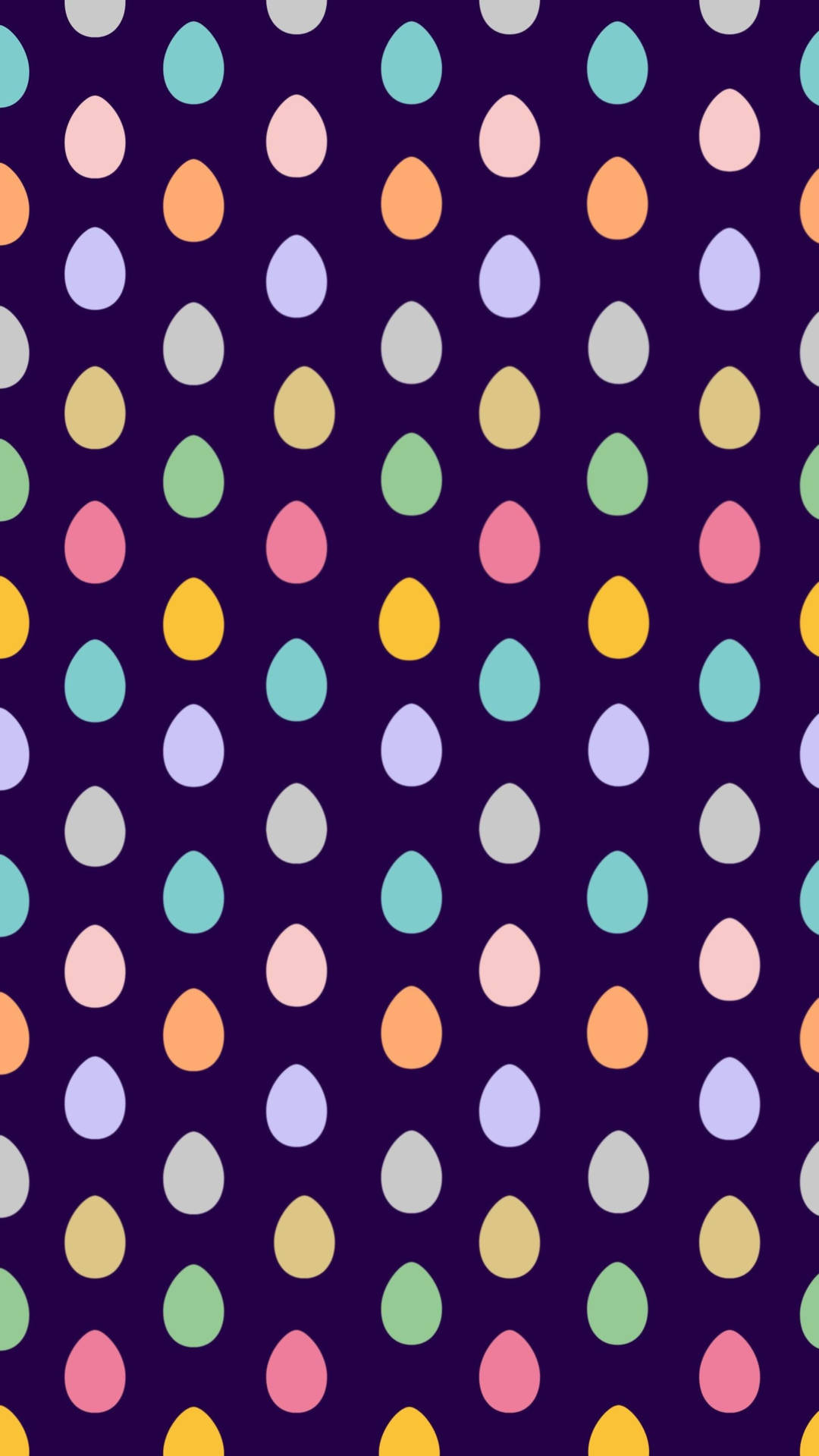 Colorful Eggs Aesthetic Pattern Background