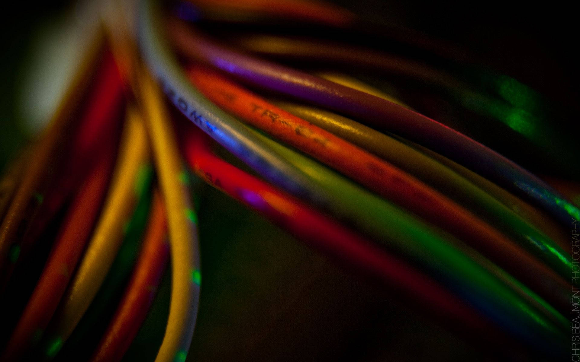 Colorful Electronic Wires Background