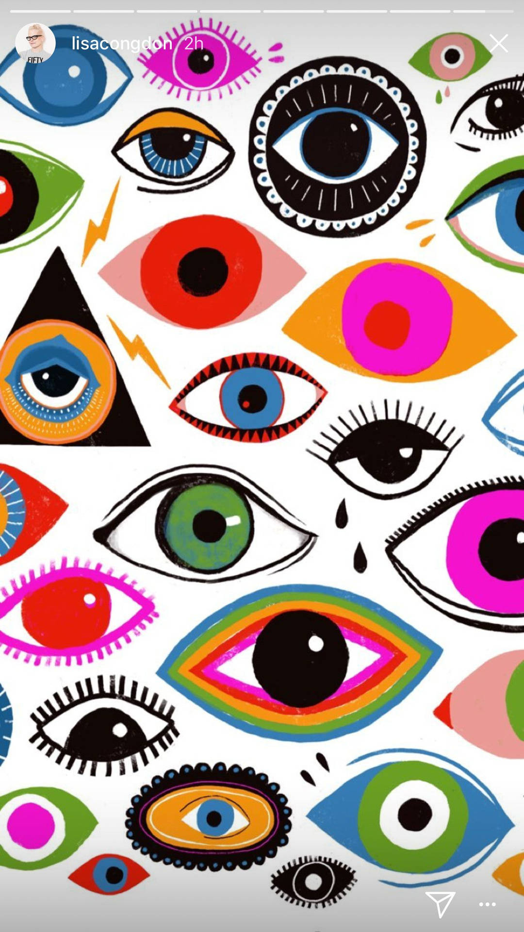 Colorful Evil Eye Pattern Background