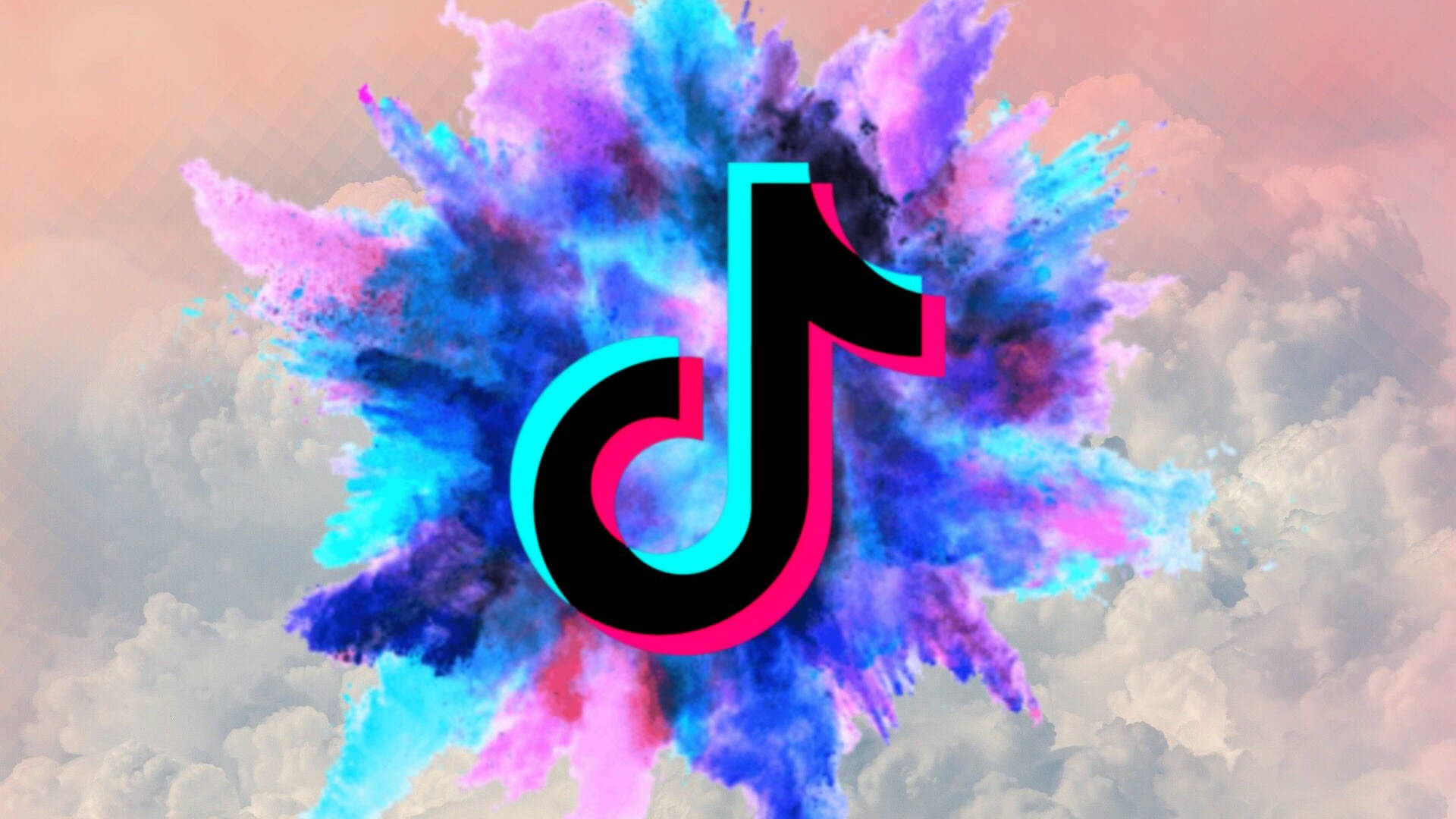 Colorful Explosion Tiktok Logo Design Background