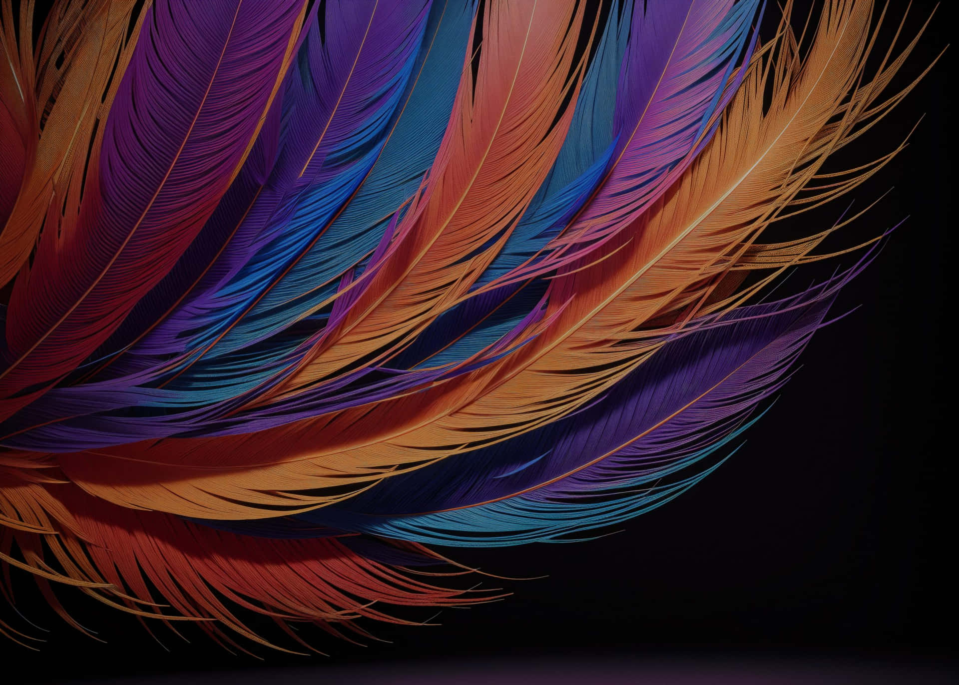 Colorful Feather Artwork