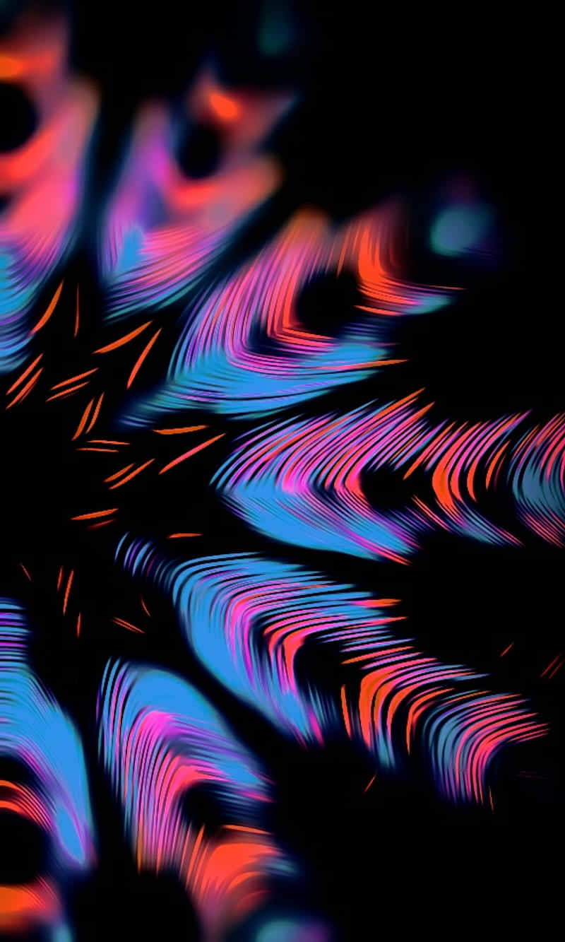 Colorful Feather Super Amoled Display Background