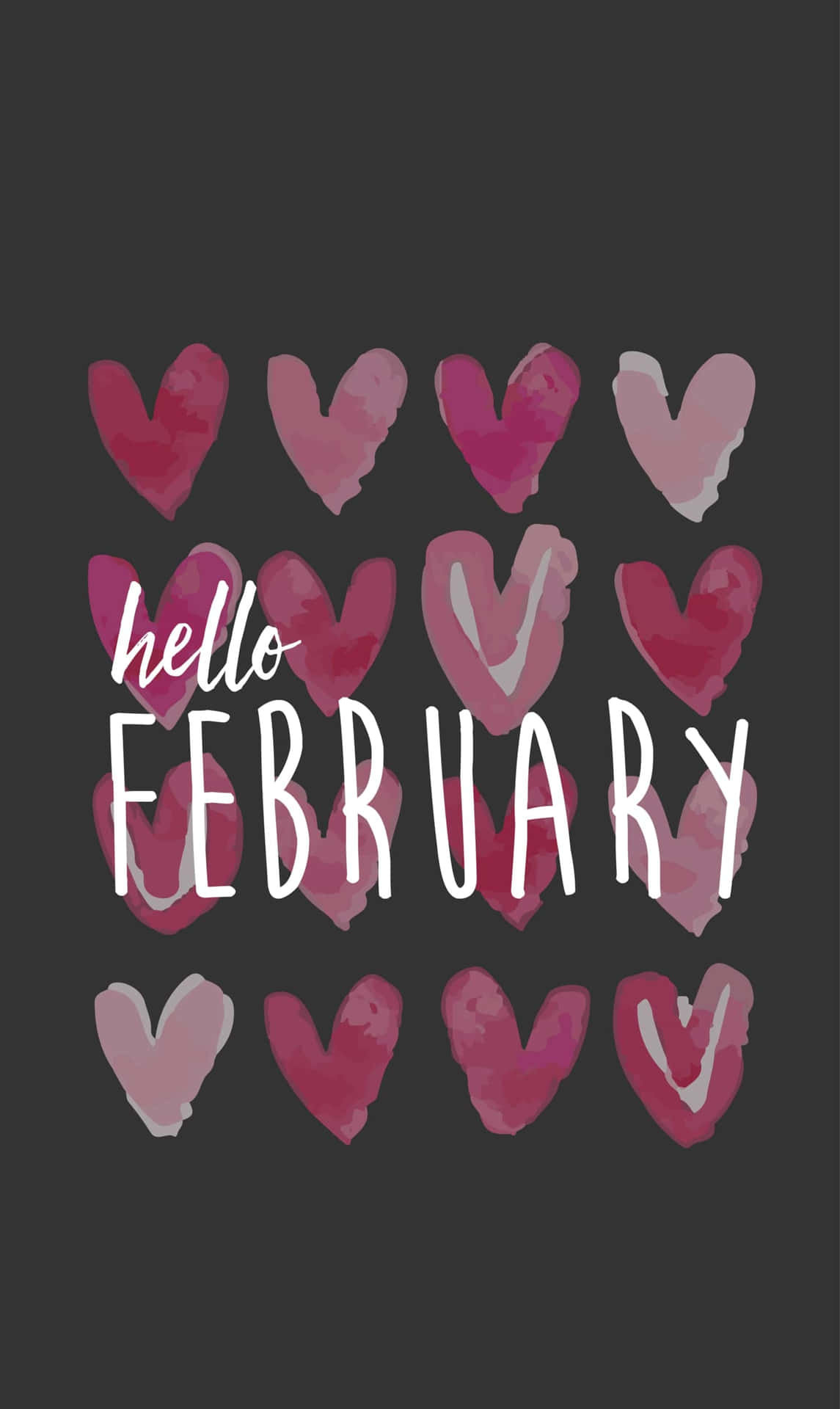 Colorful February Calendar On Iphone Screen Background