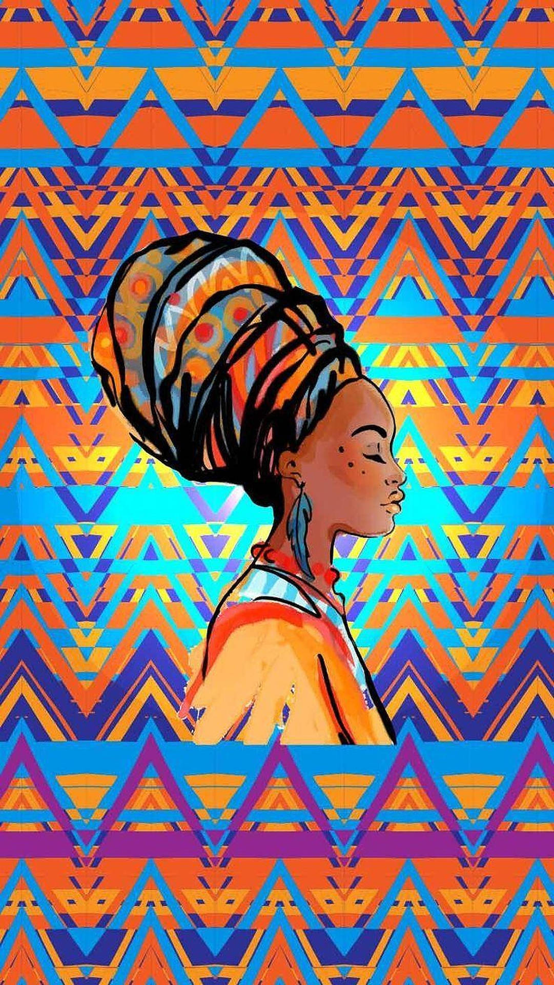 Colorful Female African Art