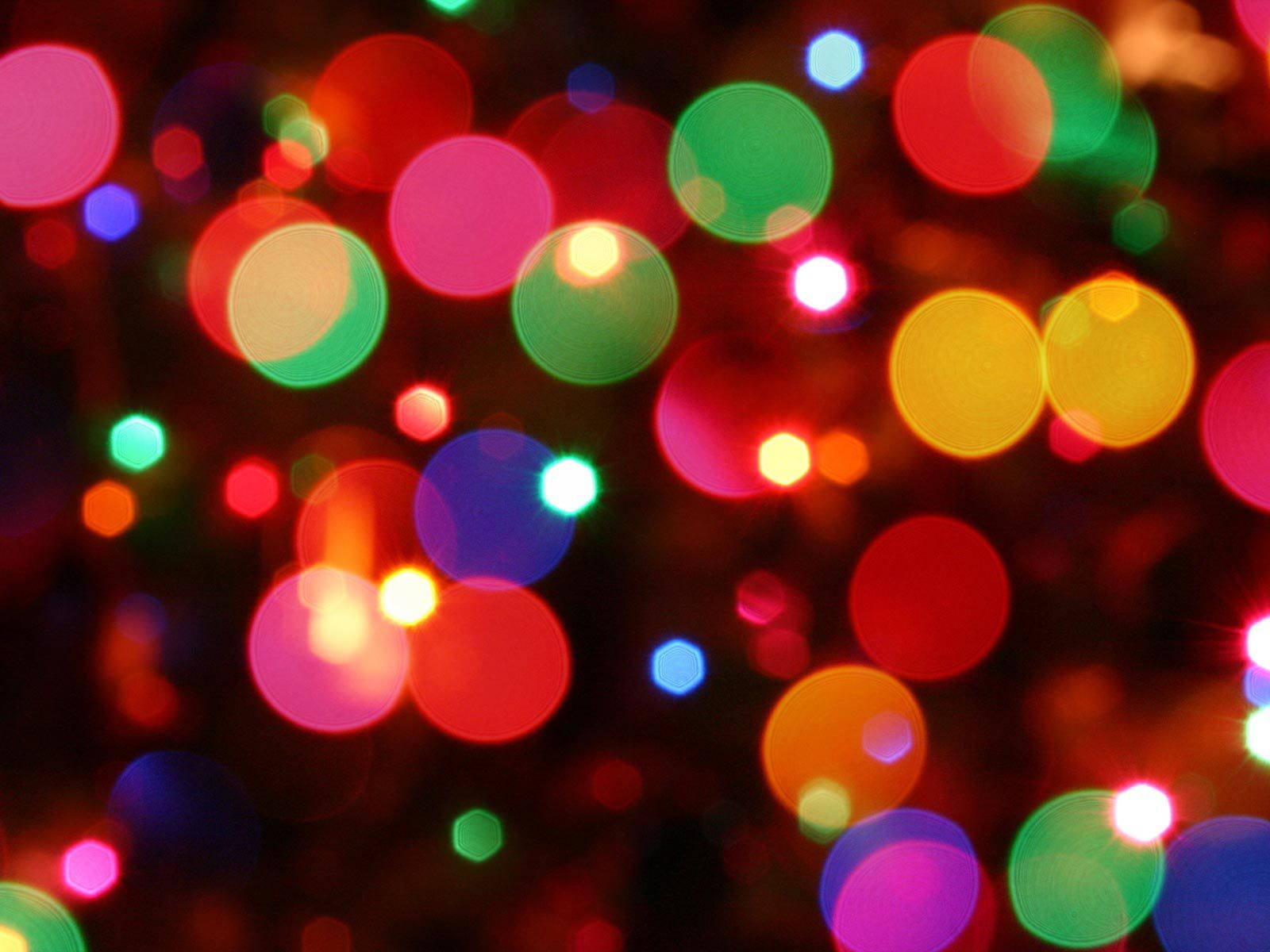 Colorful Festive Christmas Lights Bokeh Shot