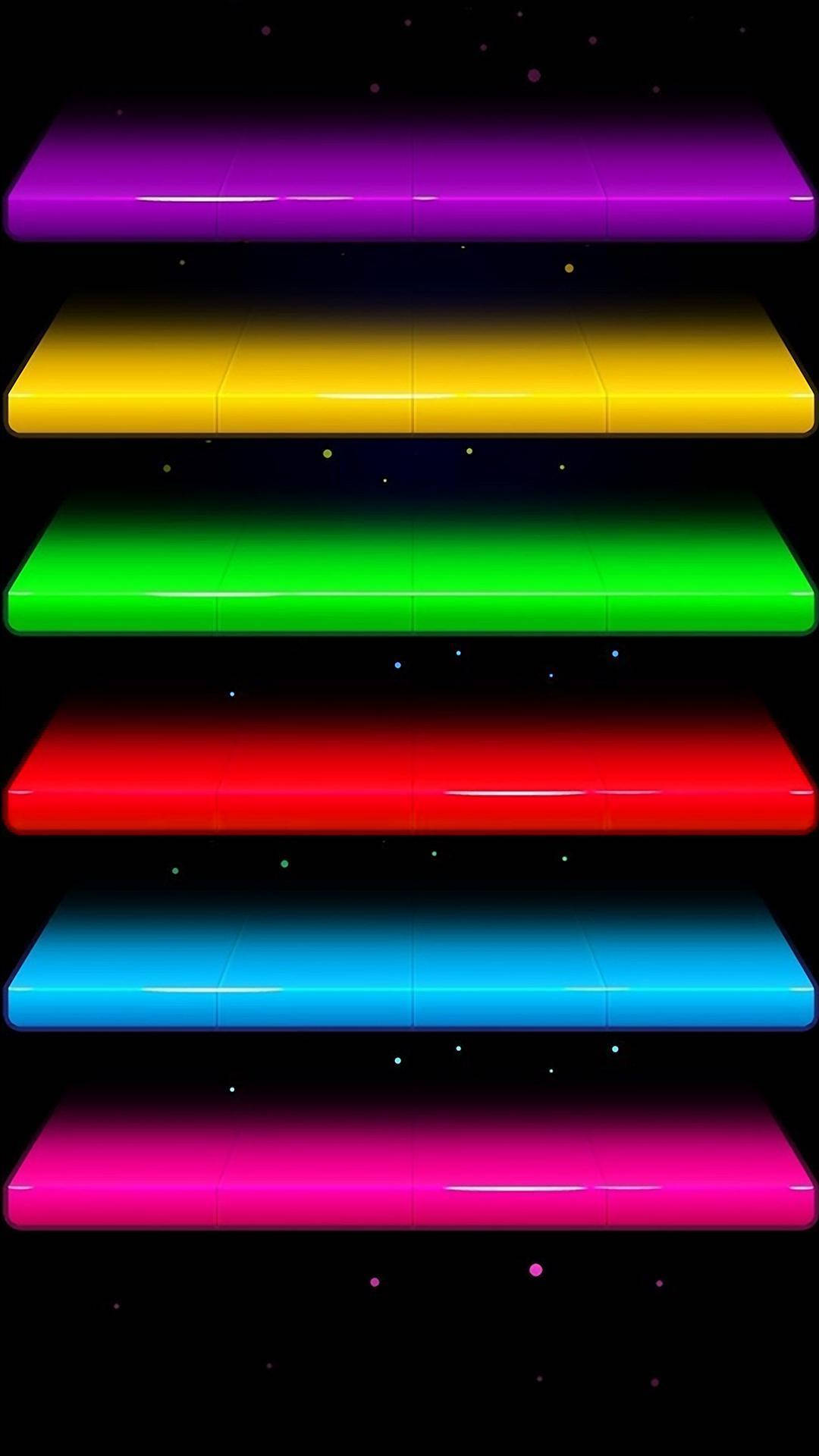 Colorful Flat Levels Iphone 8 Live Background