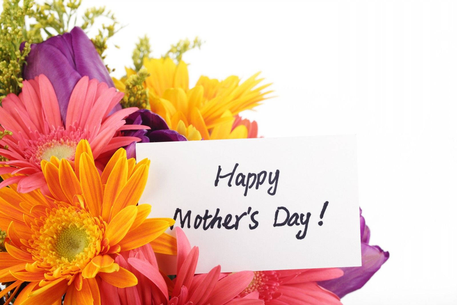 Colorful Flowers Happy Mother's Day Background