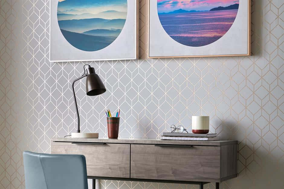 Colorful Frames Against A Wall With Subtle Designs Background