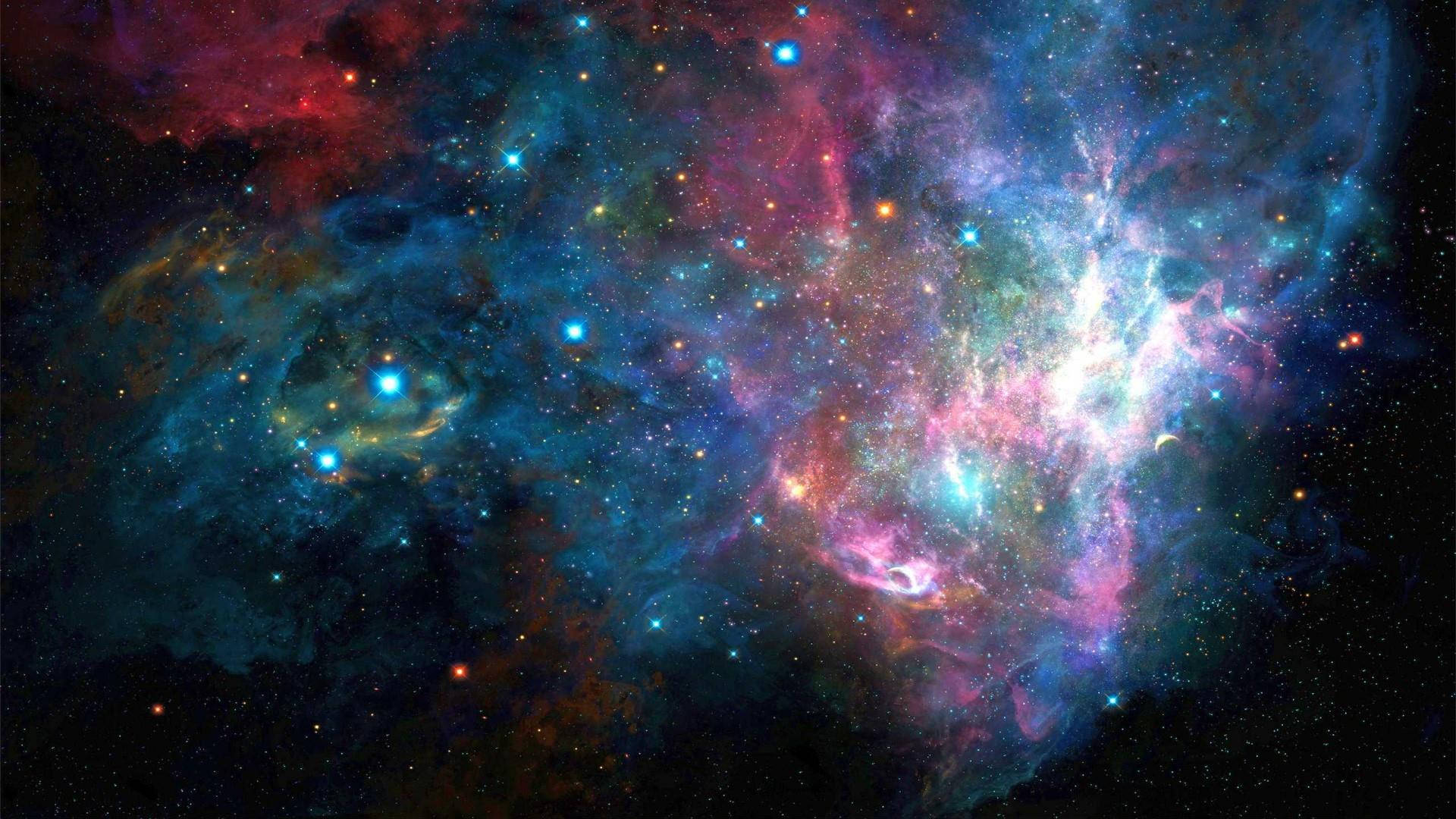 Colorful Galaxy In The Outer Space Background
