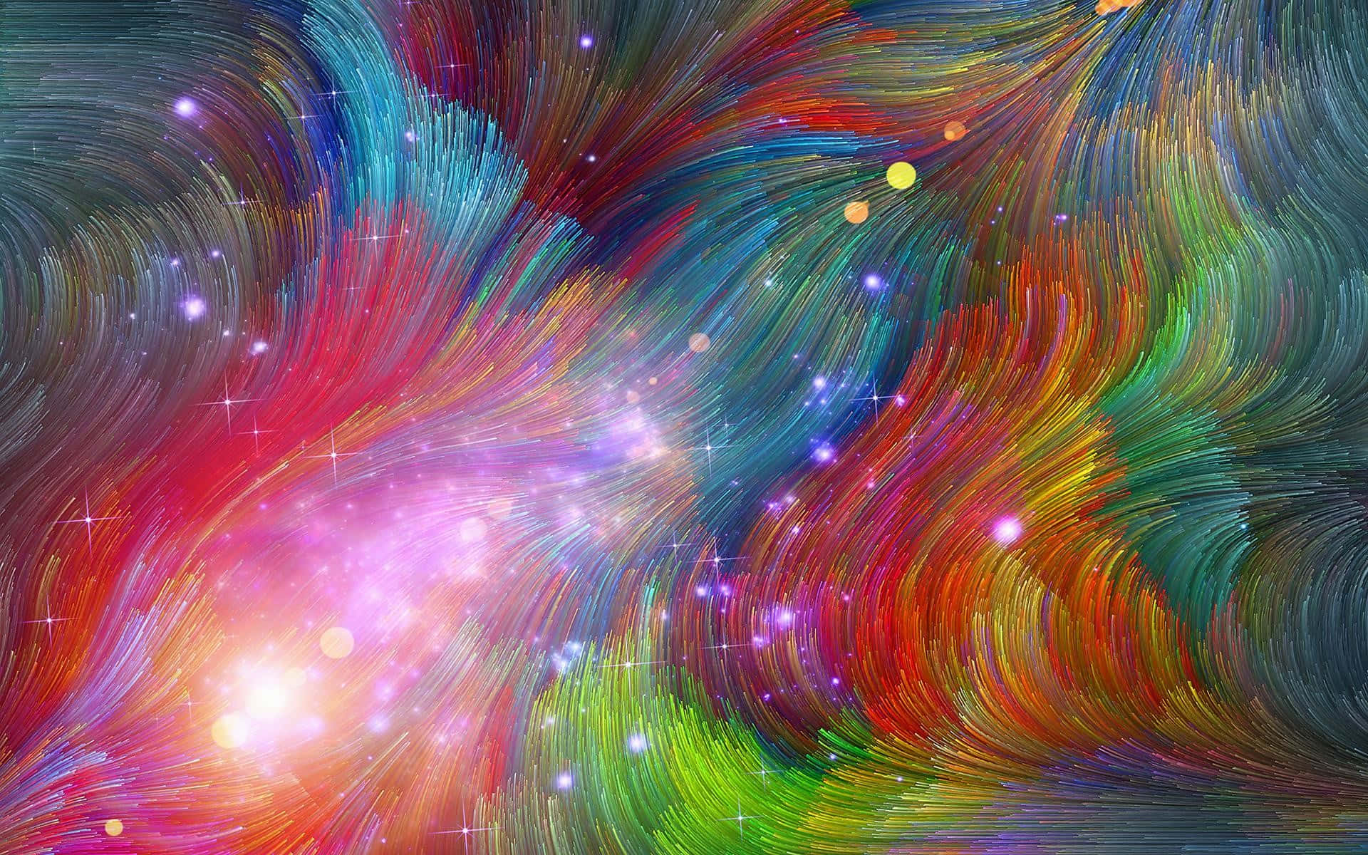 Colorful Galaxy Painting Boho Mac Background