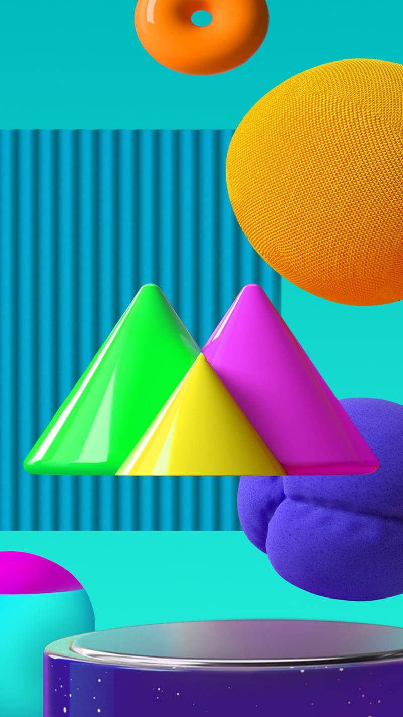 Colorful Geometric Shapes Samsung M31 Background