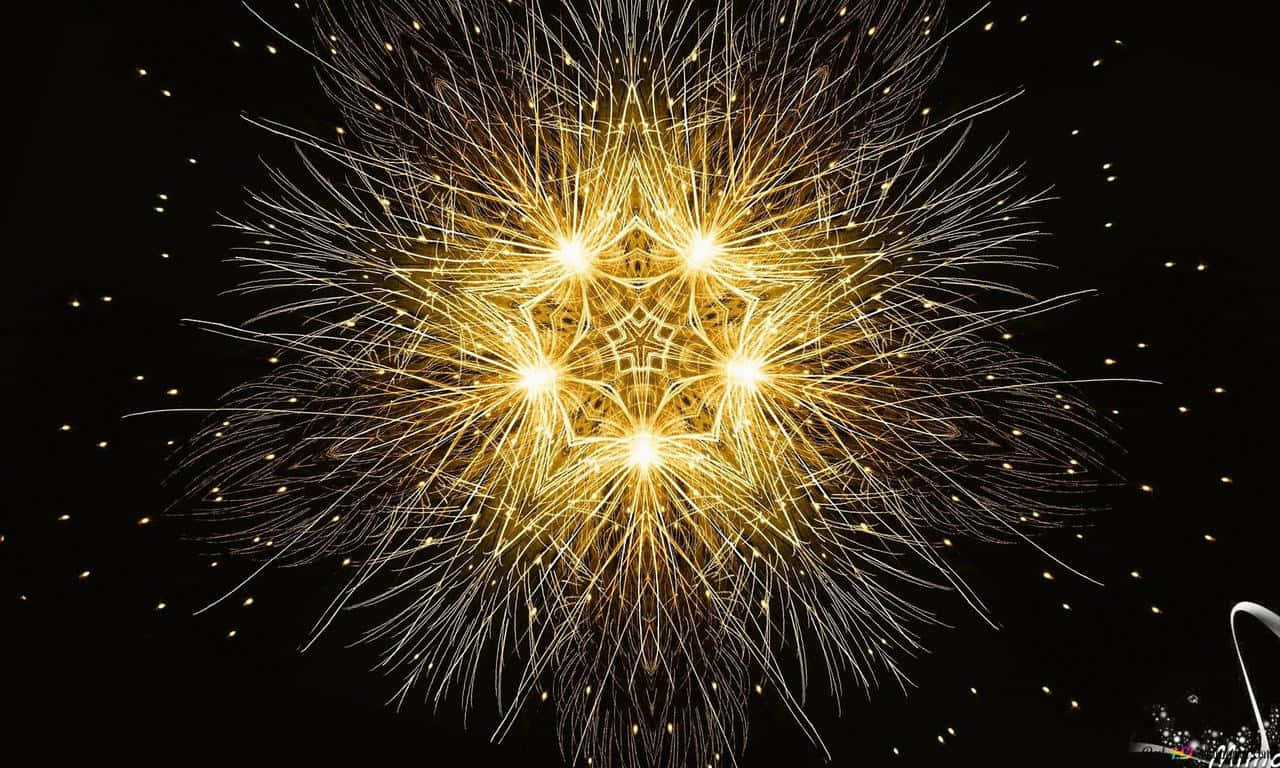 Colorful Gold Stars Background