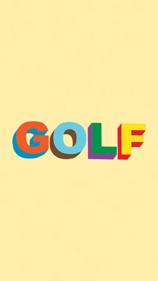 Colorful Golf Text Iphone Background
