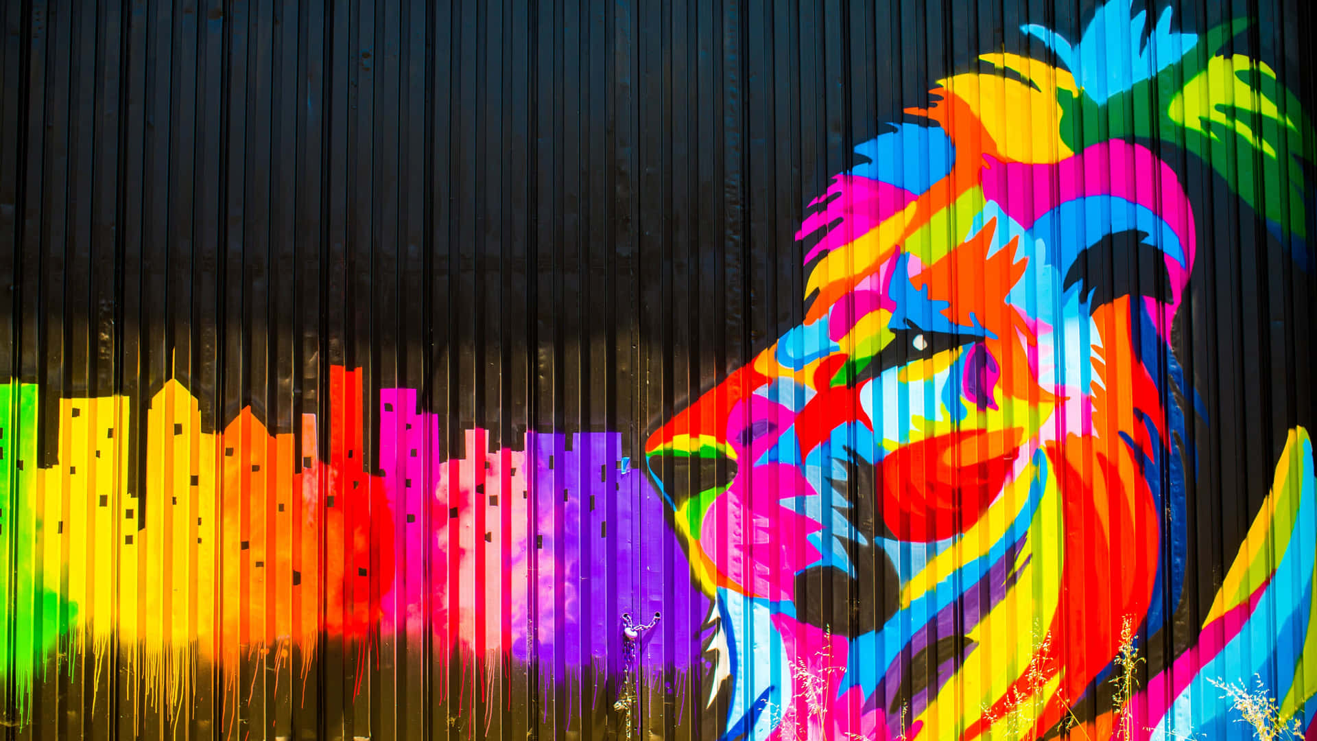 Colorful Graffiti Brings A Wall To Life Background
