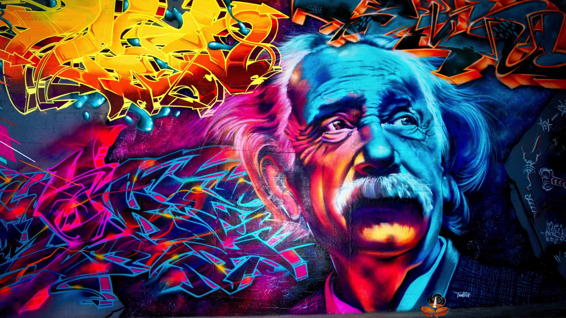 Colorful Graffti Wall Art Bringing Life To The Urban Environment Background