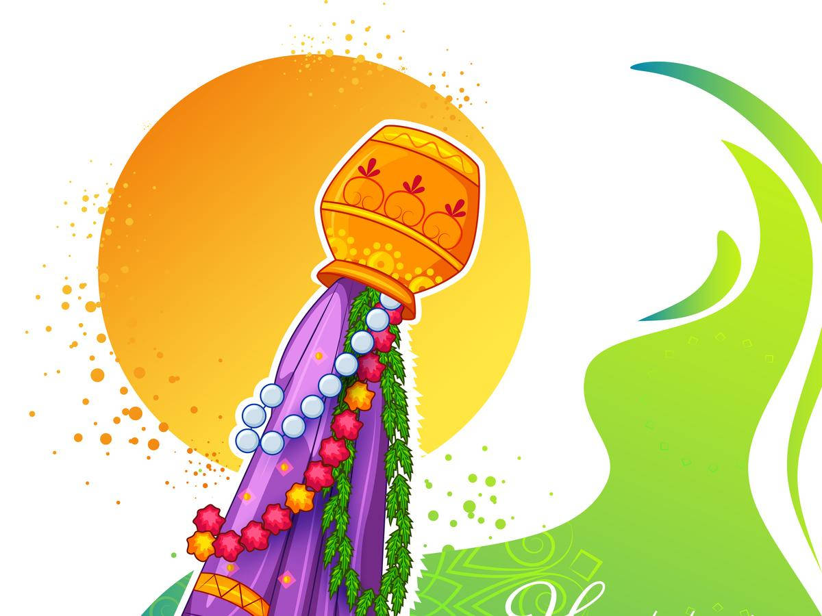 Colorful Gudi Padwa Artwork Background