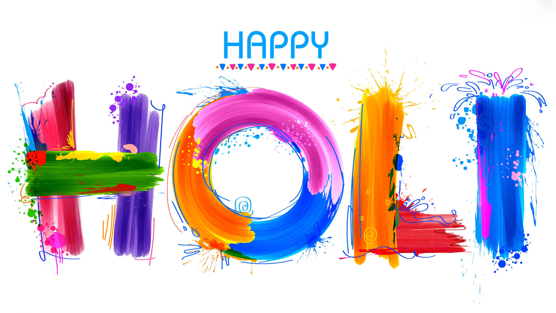 Colorful Happy Holi Hd Greeting Background