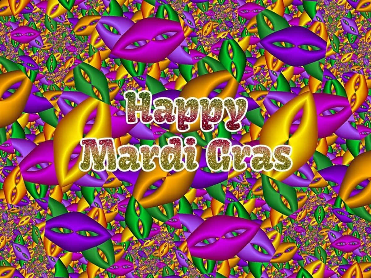 Colorful Happy Mardi Gras Poster
