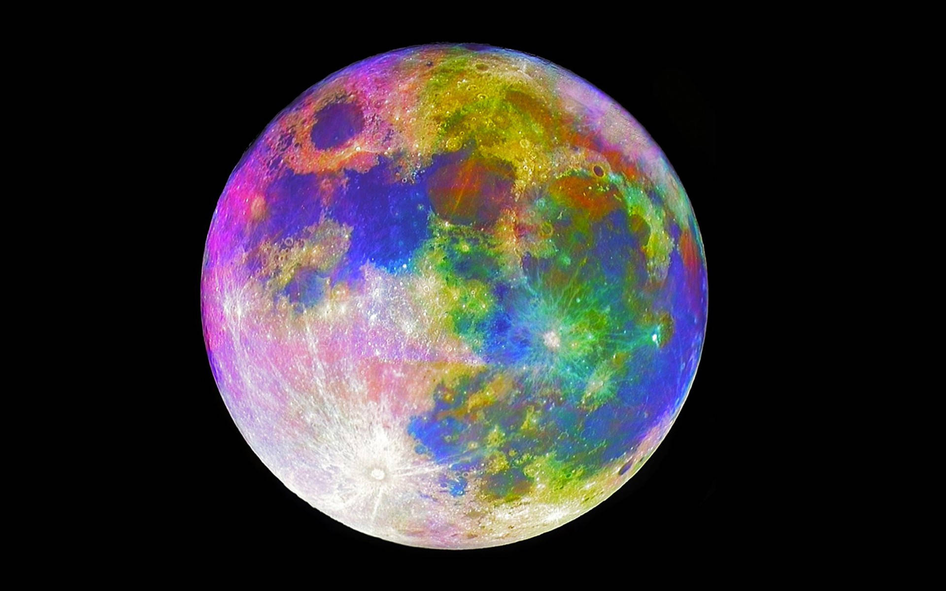 Colorful Hd Moon Background