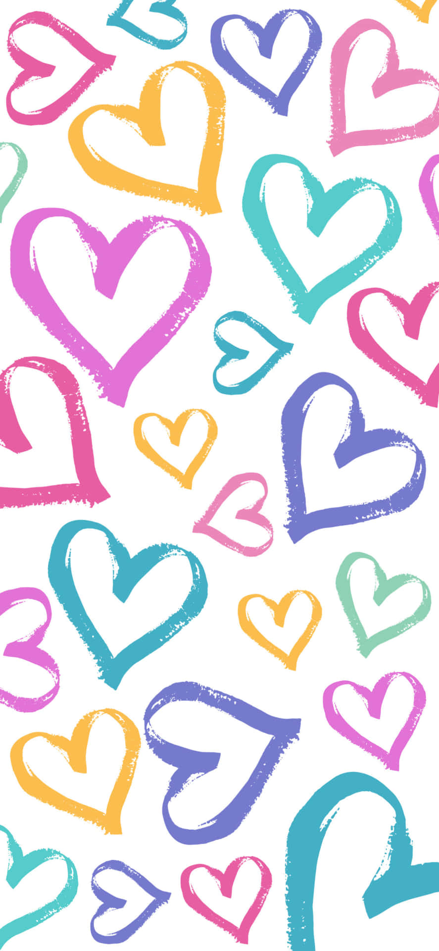 Colorful Heart Pattern Vector Background