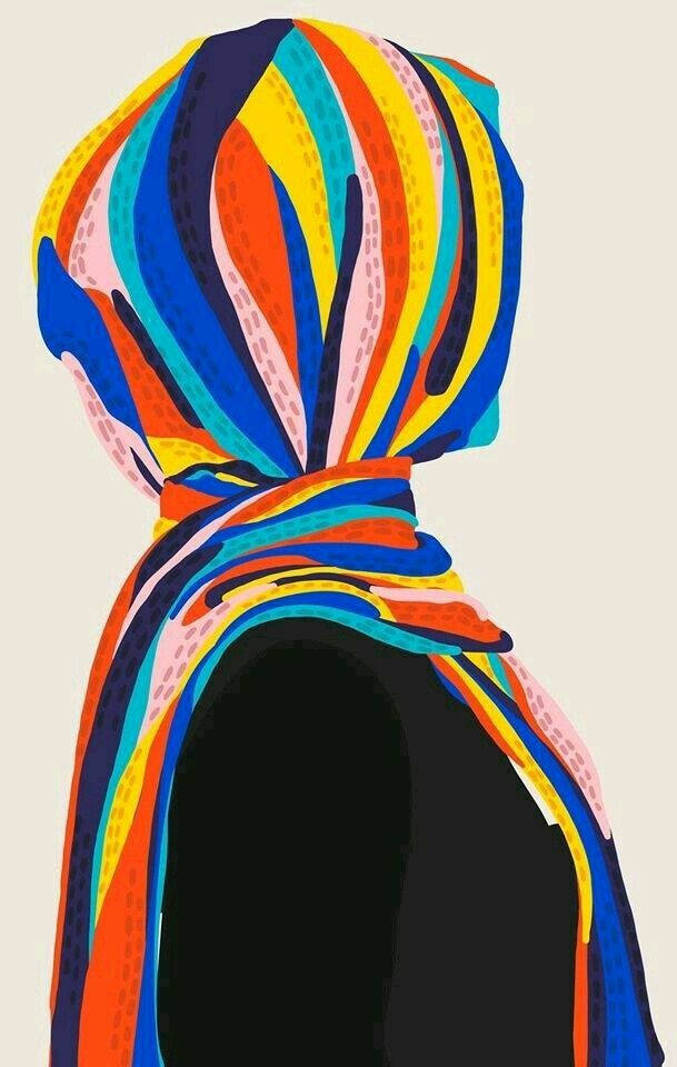 Colorful Hijab Cartoon