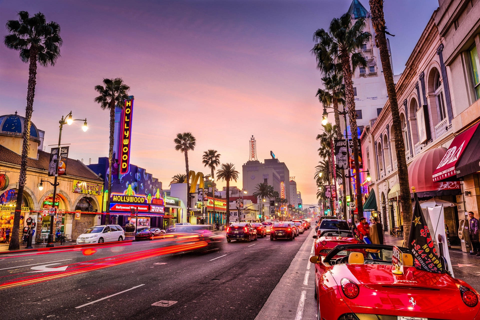 Colorful Hollywood Street Background