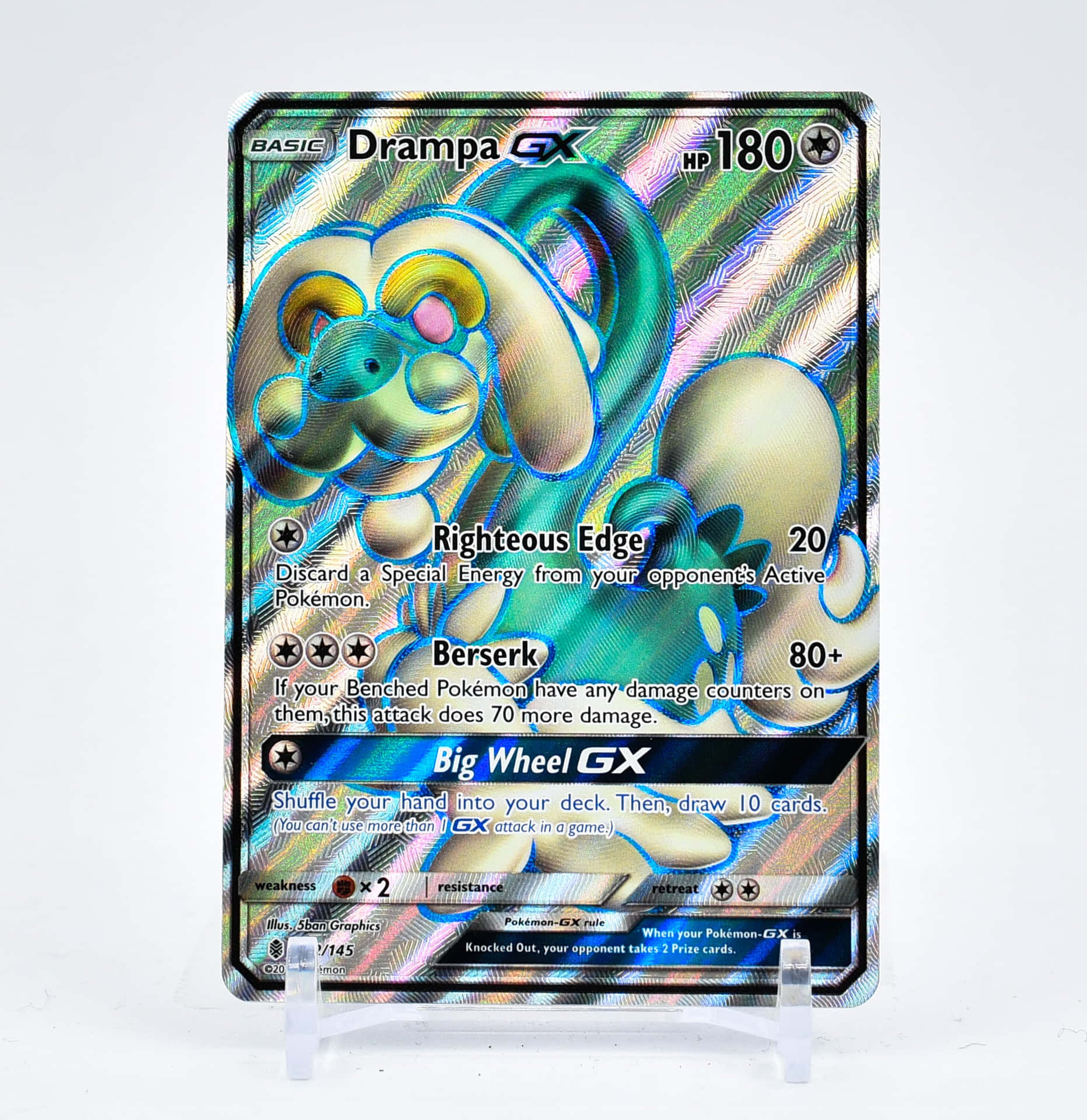Colorful Holographic Drampa Card Background