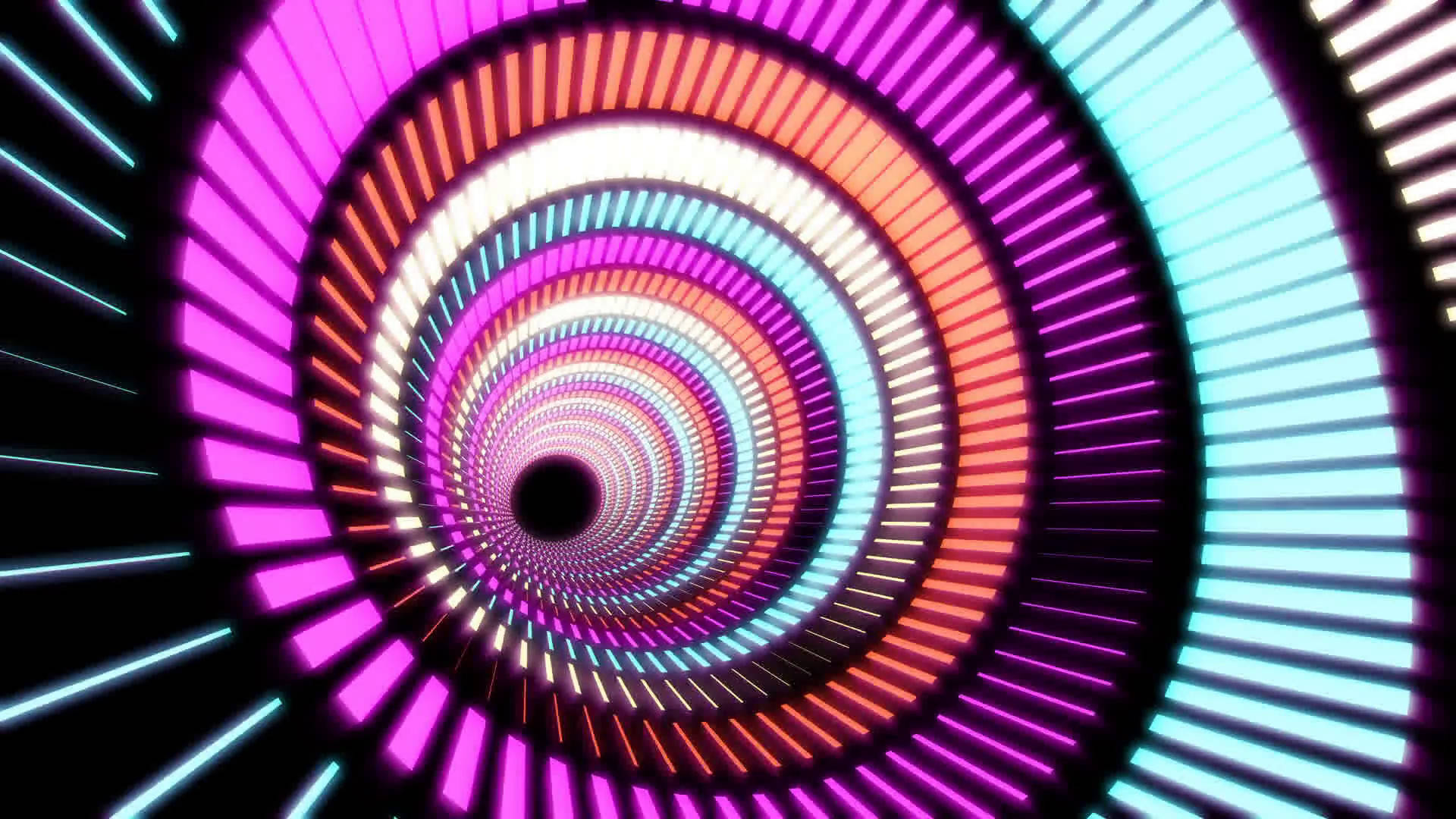 Colorful Hypnosis Pattern Tunnel Background