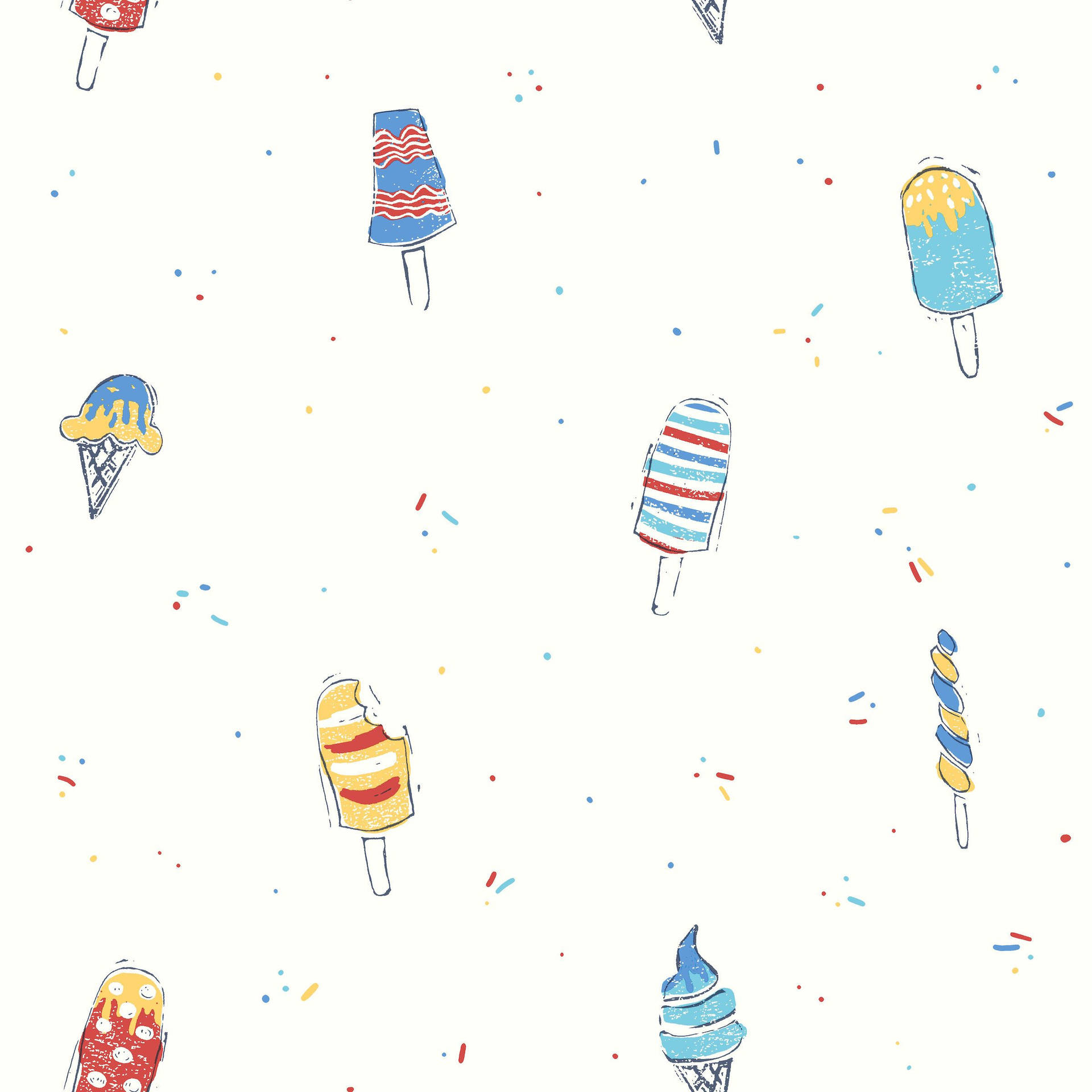 Colorful Ice Cream Art Background