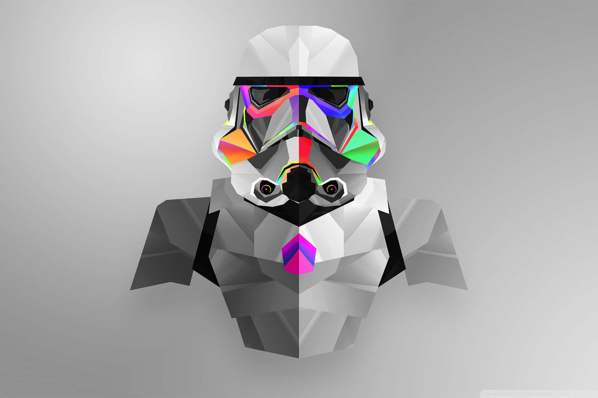 Colorful Imperial Stormtrooper Helmet Background