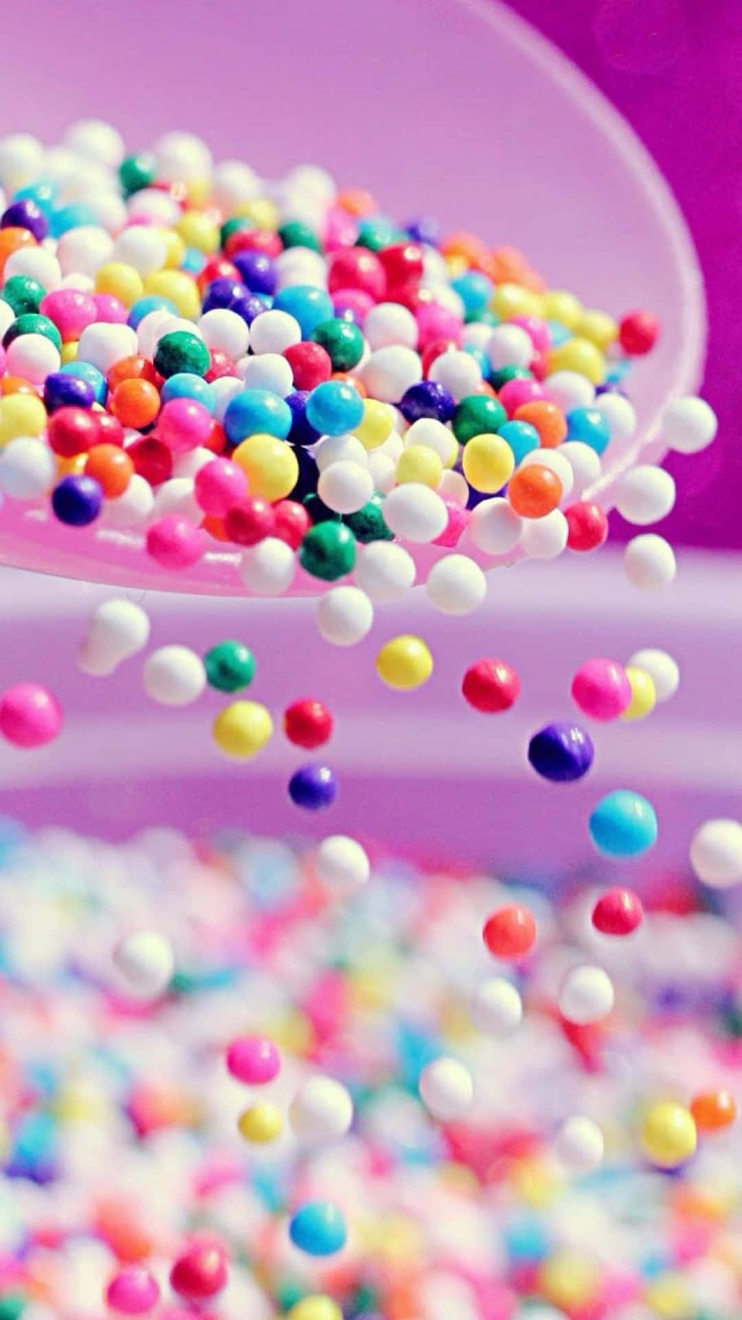 Colorful Iphone Tiny Candy Beads Background