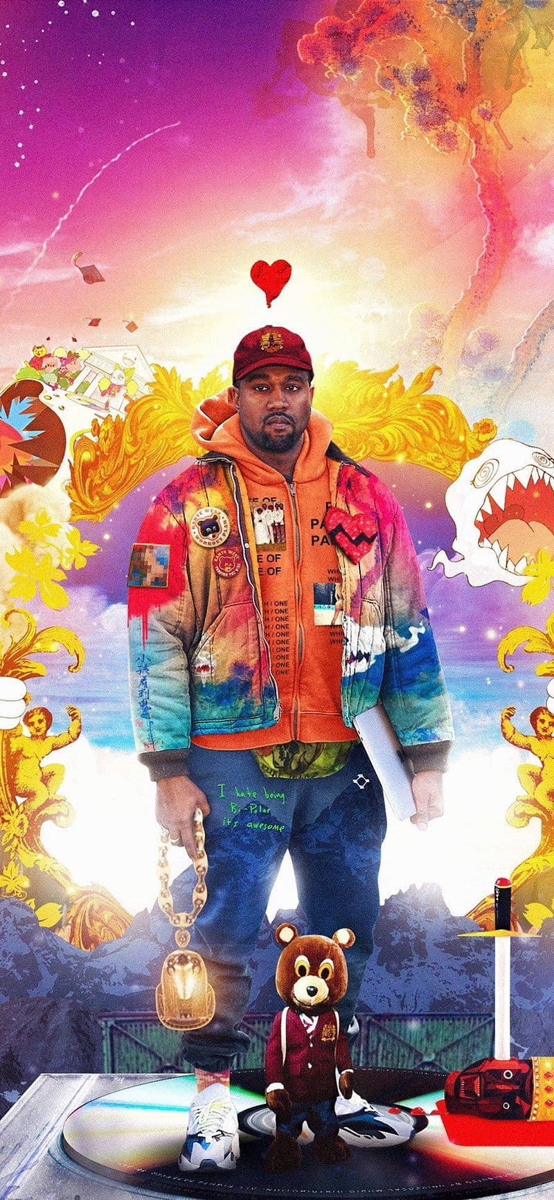 Colorful Kanye West Android Background