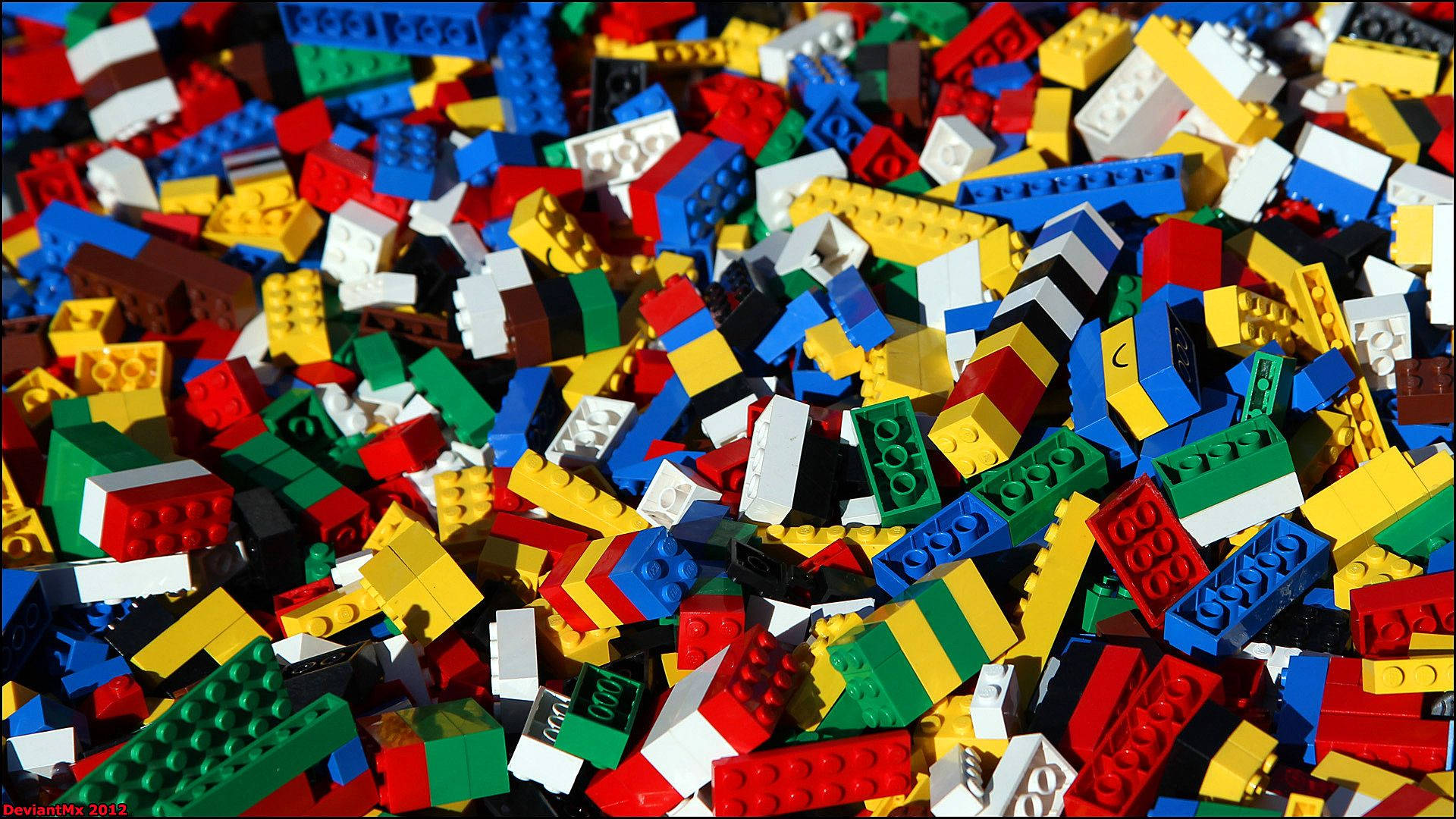 Colorful Lego Bricks Background
